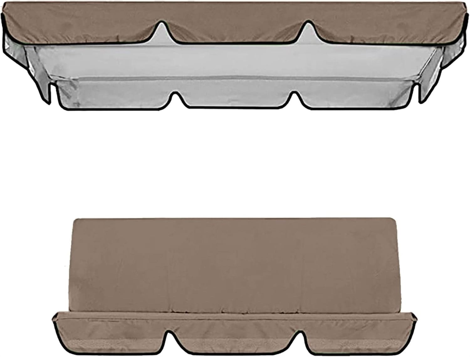 Replacement Rain Cloth Awning Swing Cover Ceiling Outdoor Cover Courtyard Patio Lawn & Garden Telescoping Stool Simple Stool (Coffee-0, One Size)