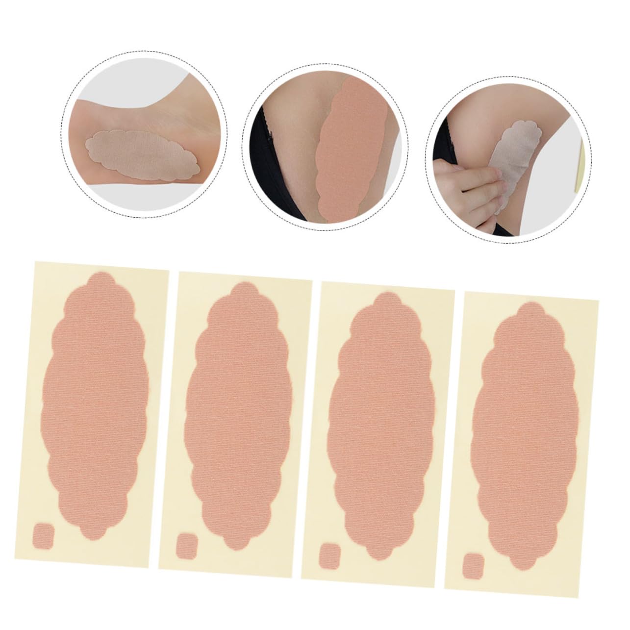 Vaguelly 8 Sheets of Cotton Elastic Underarm Sweat Pads for Men and Women Self-Adhesive Armpit Shields for Summer Sweat Protection