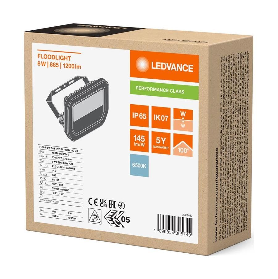 Projecteur LED Aluminium Noir 8W Projecteur Extérieur Durable IP66 - 2