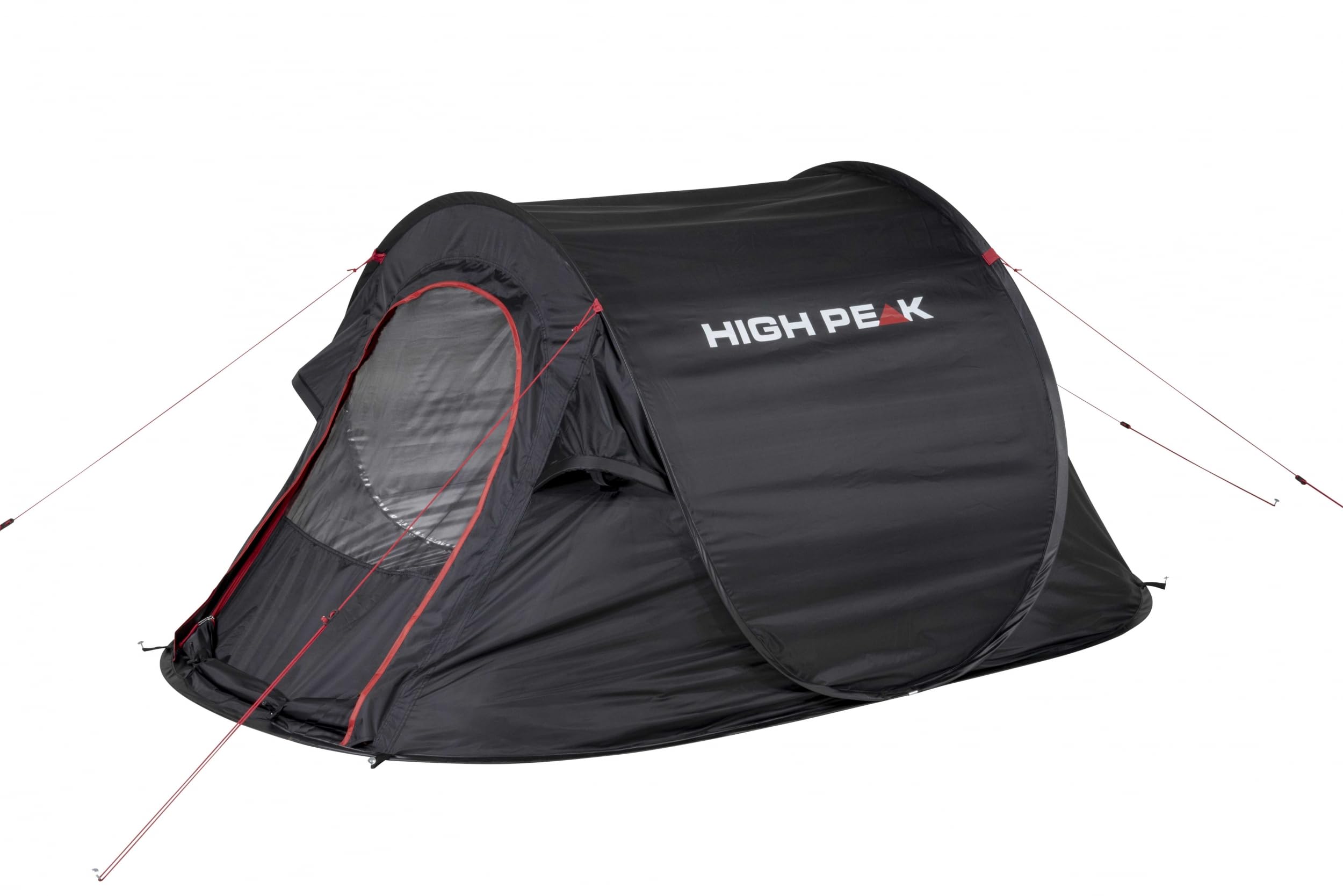 High Peak Wurfzelt Vision 2, Pop Up Zelt für 2 Personen, Festivalzelt freistehend, super leichtes Schnellöffnungs-Wurfzelt, 2000 mm wasserdicht, Ventilationssystem, Moskitoschutz