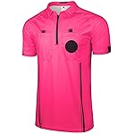 FitsT4 Sports Pro Soccer Referee Jersey Short Sleeve Ref Shirts New-Pink Small