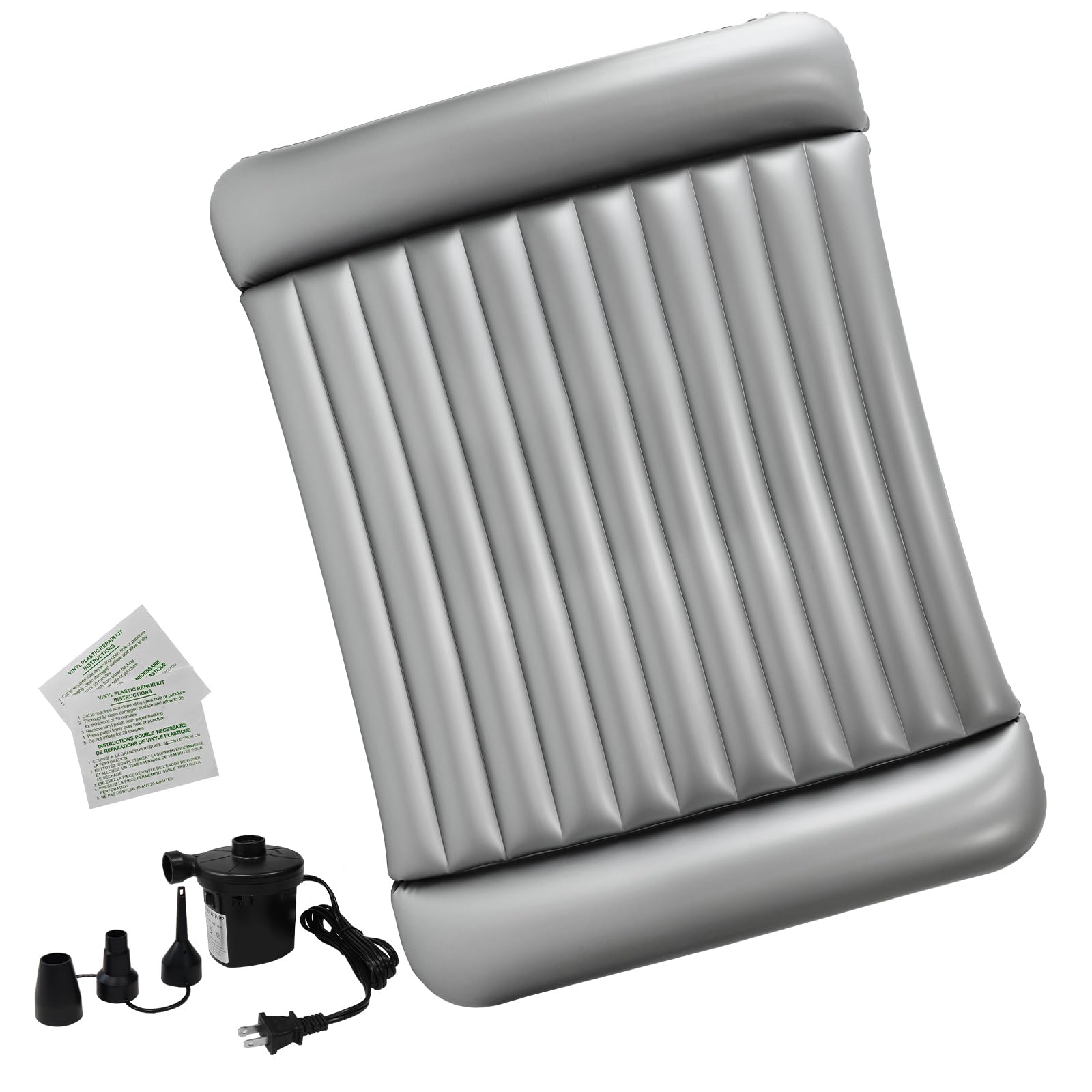 Dual Pillow Water and Air Hybrid Mattress with Electric Pump - Waterproof Thick PVC Foldable for Couples Null Lingham Massage Spa Sauna (200cm x 150cm)