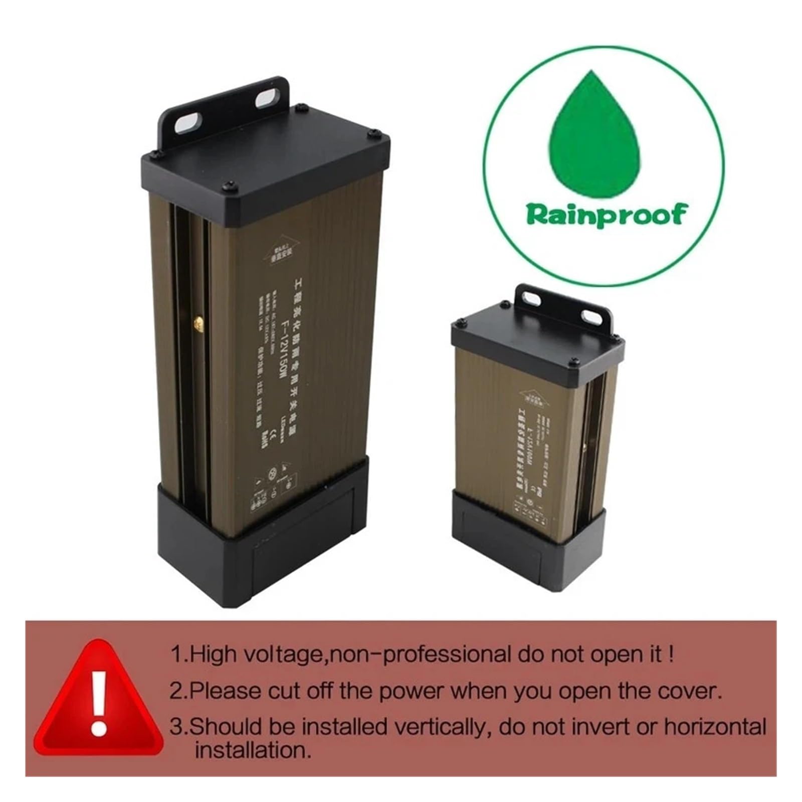 Transformateur 220V à 12V 24 V, alimentation électrique, transformateur de nutrition 220V à 12V 24 V, alimentation 12 24 V, extérieur, étanche à la pluie(12V 5A 60W)