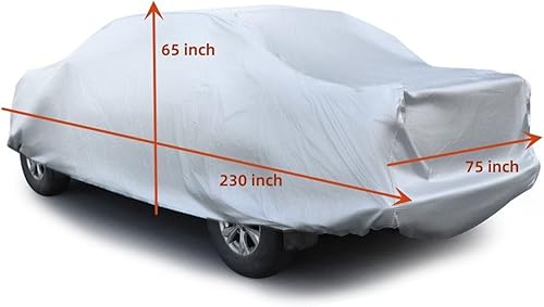 Miniatura 2 de Silscvtt Cubierta universal para camioneta de alta resistencia, cubierta universal para automóvil, para todo tipo de clima, 230 x 75 x 65 pulgadas