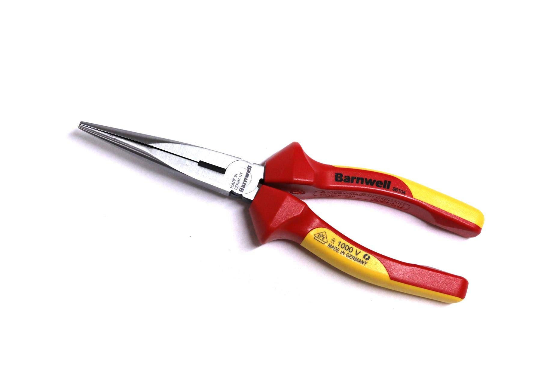 Barnwell Tri-Colour 200Mm Long Chain Needle Snipe Nose 1000V Vde Plier Electricians Wire Made In Germany