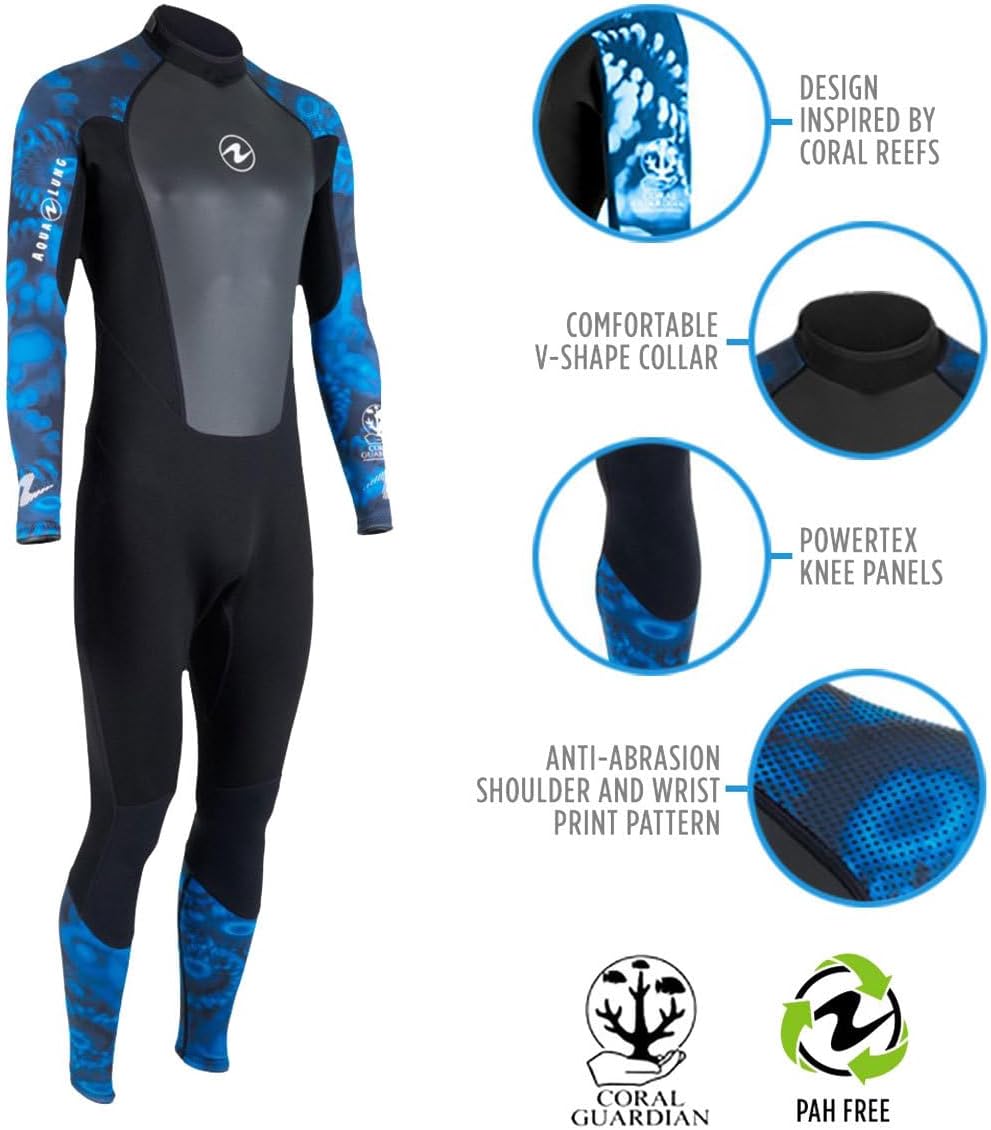 AQUALUNG HydroFlex 3mm Men's Jumpsuit, Camouflage Blue
