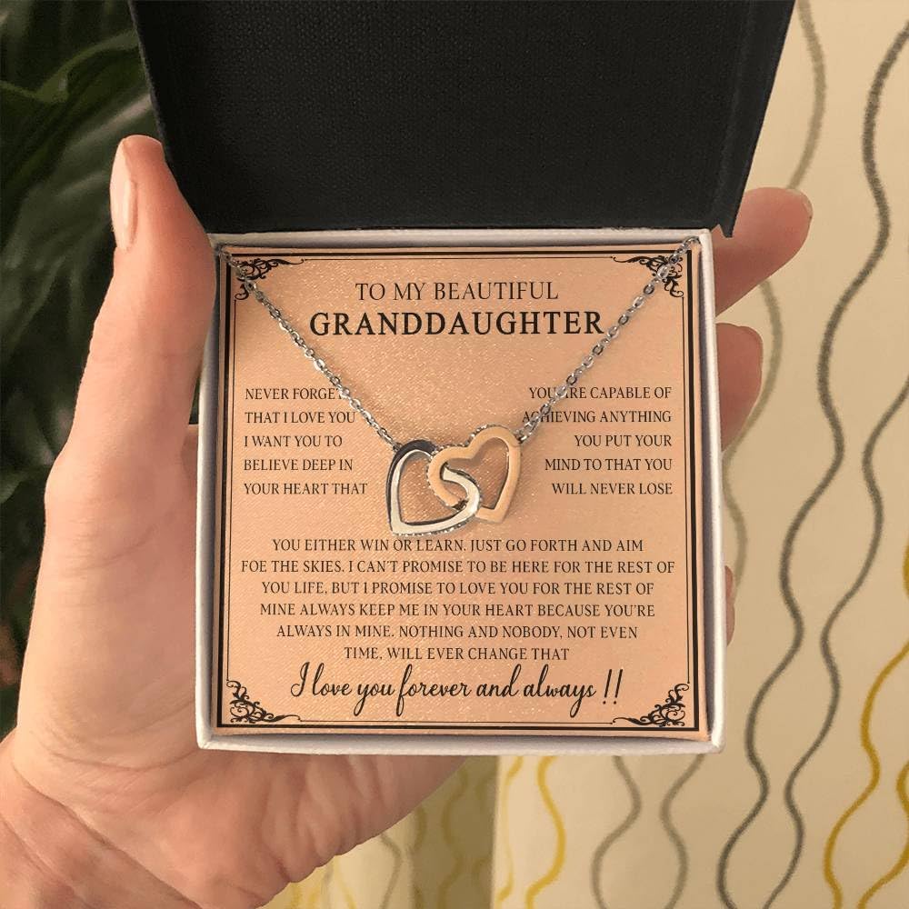 To My Granddaughter Necklace - Forever Love Necklace For Granddaughter - Gifts From Grandma & Grandpa, Graduation, Birthday & Christmas - Image 2