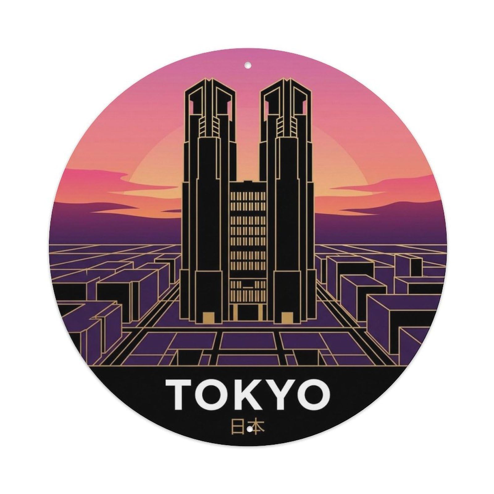 Tokyo Japan City Travel Traditional Heritage Journey Metal Tin Sign