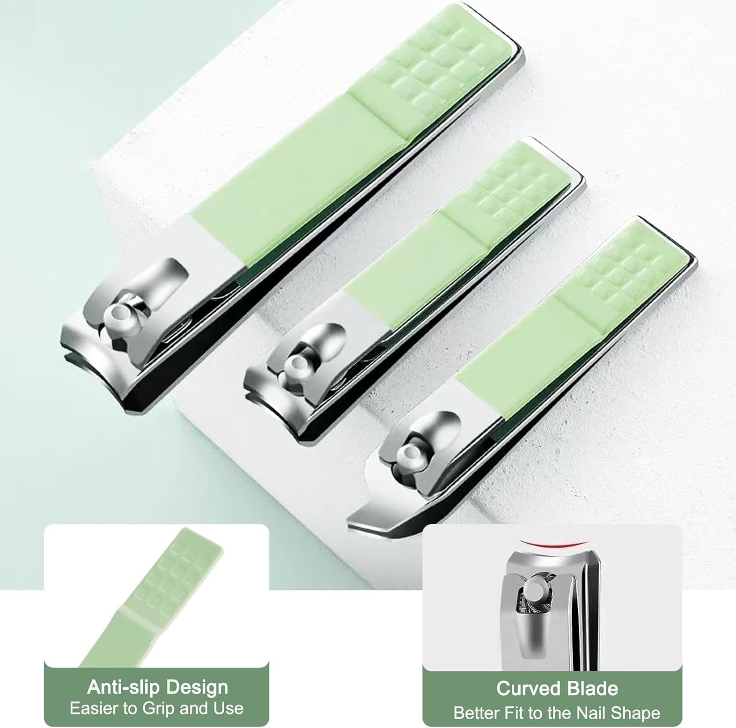 A TO Z SHOPPING HUB1 Manicure Set,16PCS Professional Grooming Care Tools Men Women Nail Clipper Set Stainless Steel Toe Finger Nail Clippers with Portable Travel Case Pedicure Care Tool for Travel or Home 2