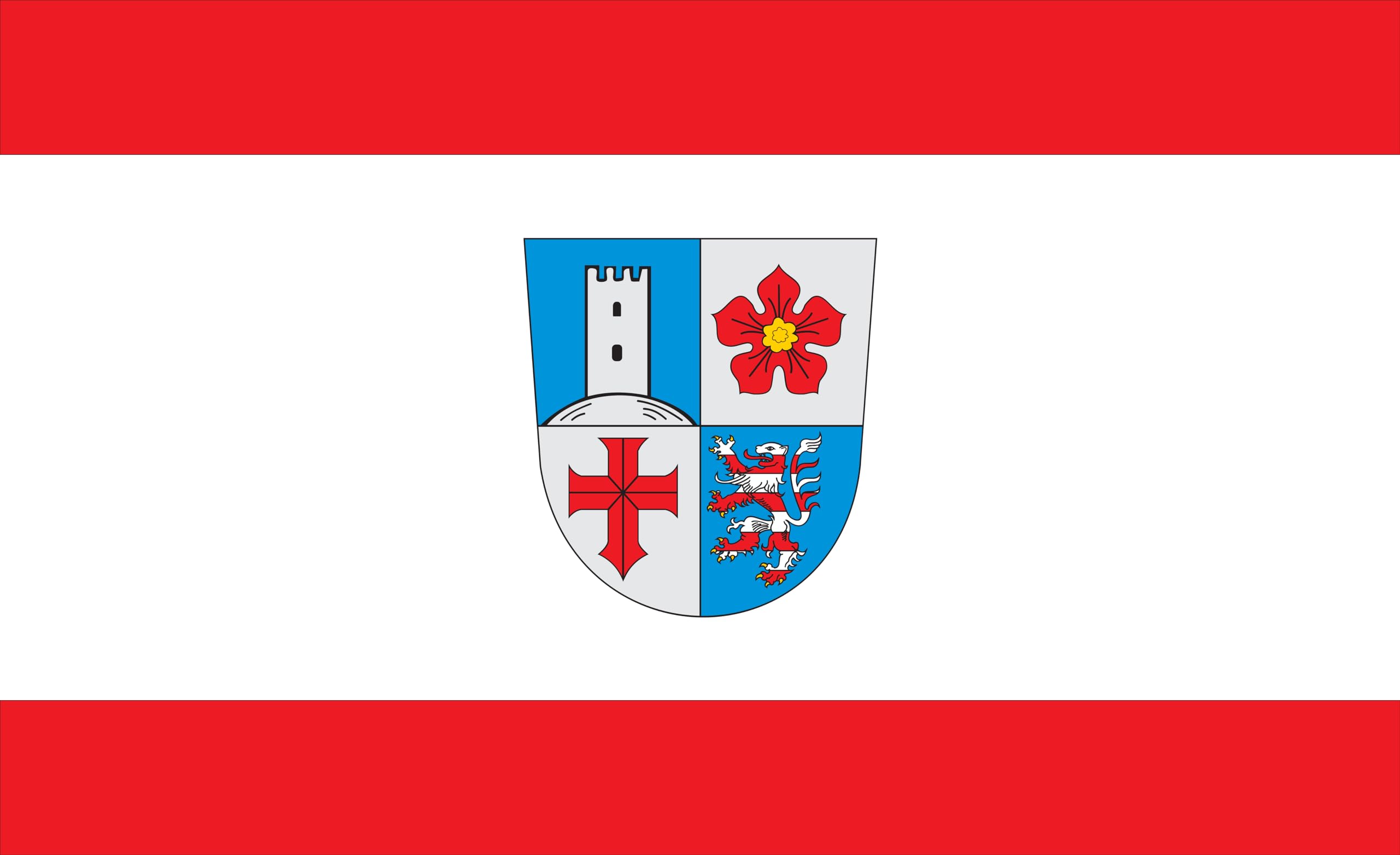 Drapeau Bergstrasse tissu de bateau anti-déchirure pavillon Hesse 90 x 60 cm