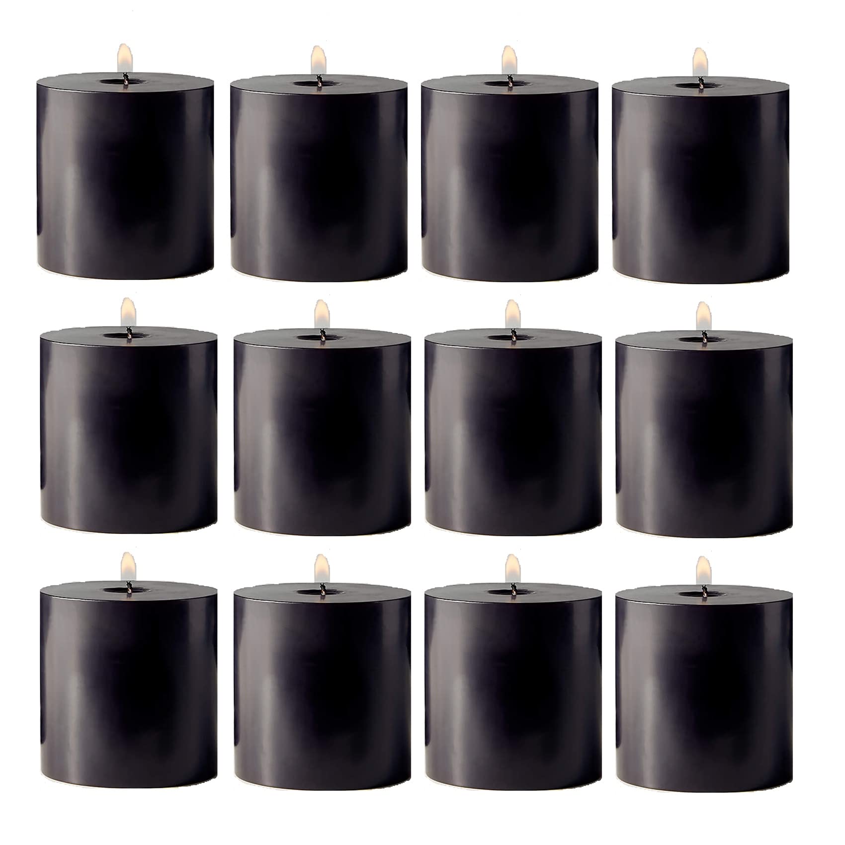 AuraDecor Unscented Black Pillar Candle | 2x2 Inch Size || Smokeless & Dripless Candle || 10 Hours Burning Time || Decoration, Best Gift, Celebration & Everyday use (Black, Pack of 12) (B09RMS7X5T) Amazon Price History, Amazon Price Tracker