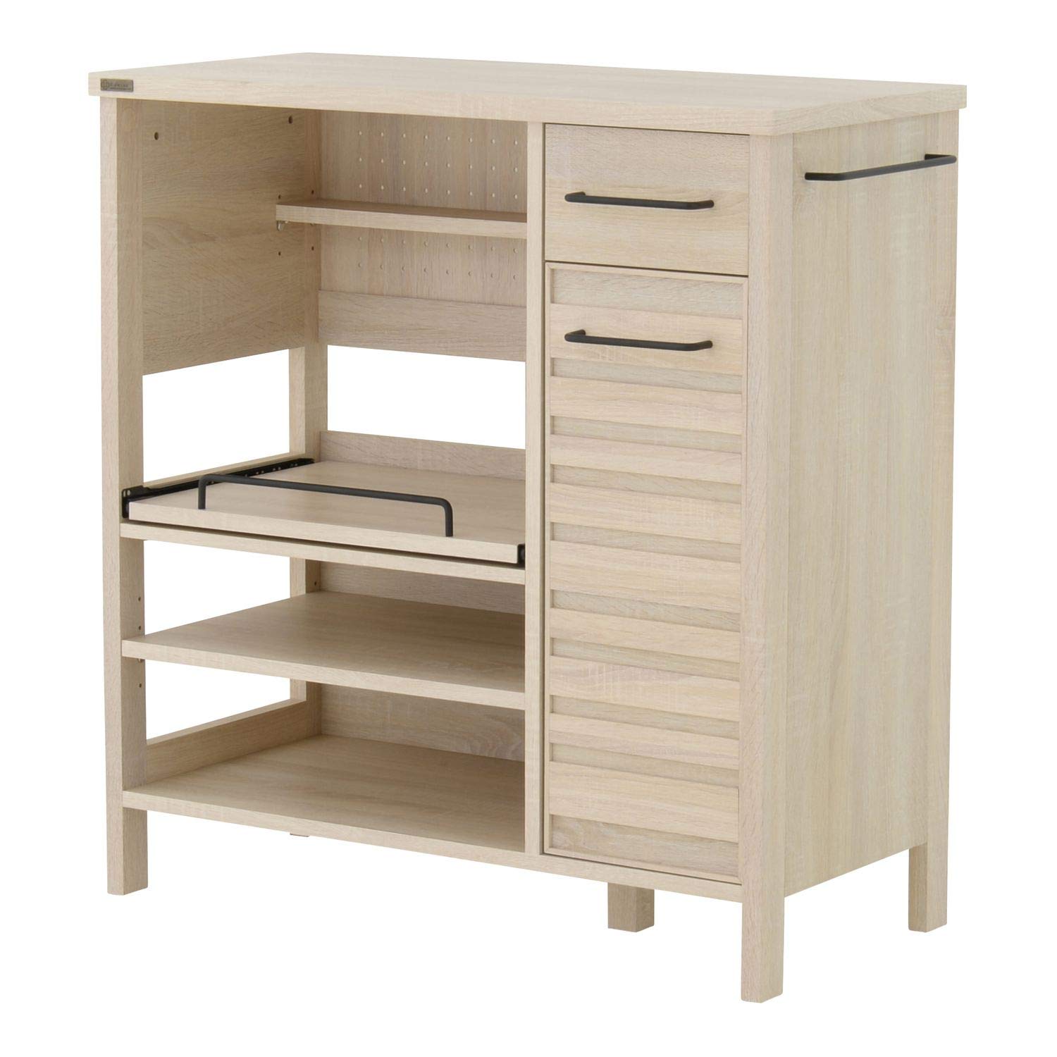 Amazon｜SATO(佐藤産業) レンジボード オークホワイト 幅85.5cm 奥行