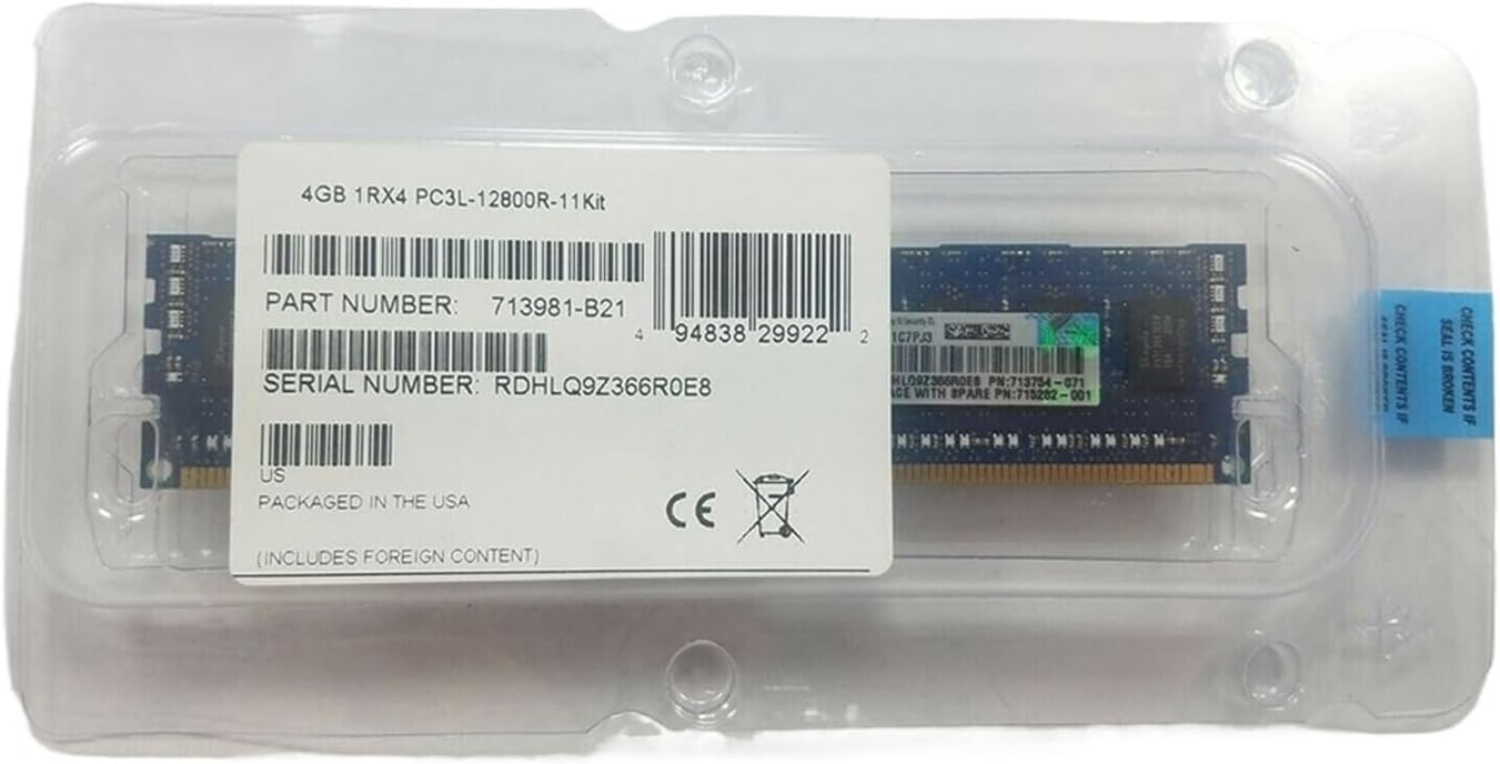 1PCS BL460C Gen8 BL660C 713981-B21 713754-071 715282-001 4GB DDR3 1600 Server Memory
