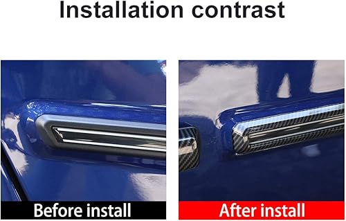 Miniatura 2 de YIWANG Tiras de decoración de puerta ABS Exteror 10 piezas para Mercedes Benz Clase G W463 G350 2019 2020 Accesorios de automóvil (fibra de carbono)