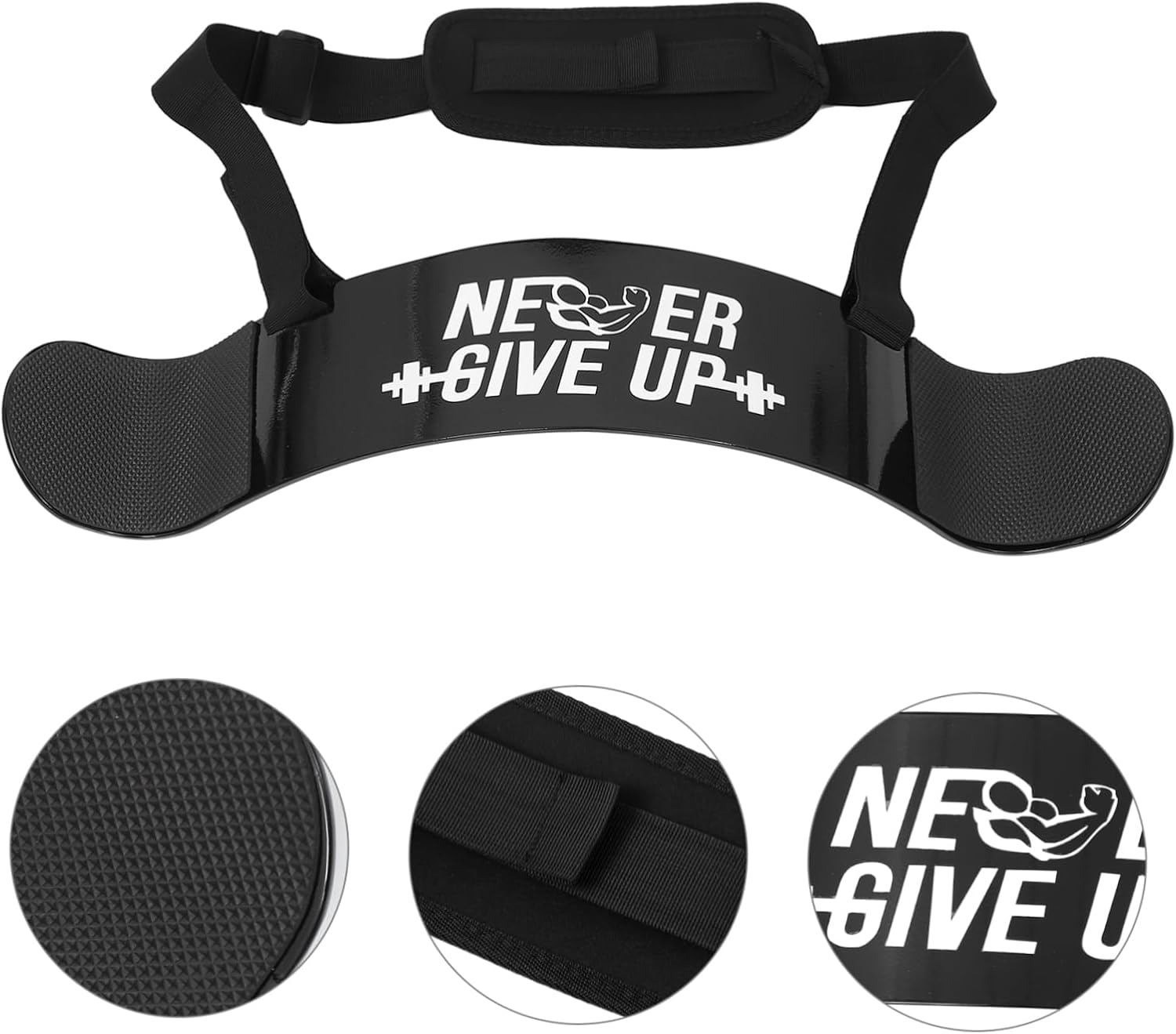 Happyyami Biceps Training Board for Dumbbells and Barbells Adjustable Arm Isolator for Forearm Strength Suitable for Home Gym and Bodybuilding Workouts