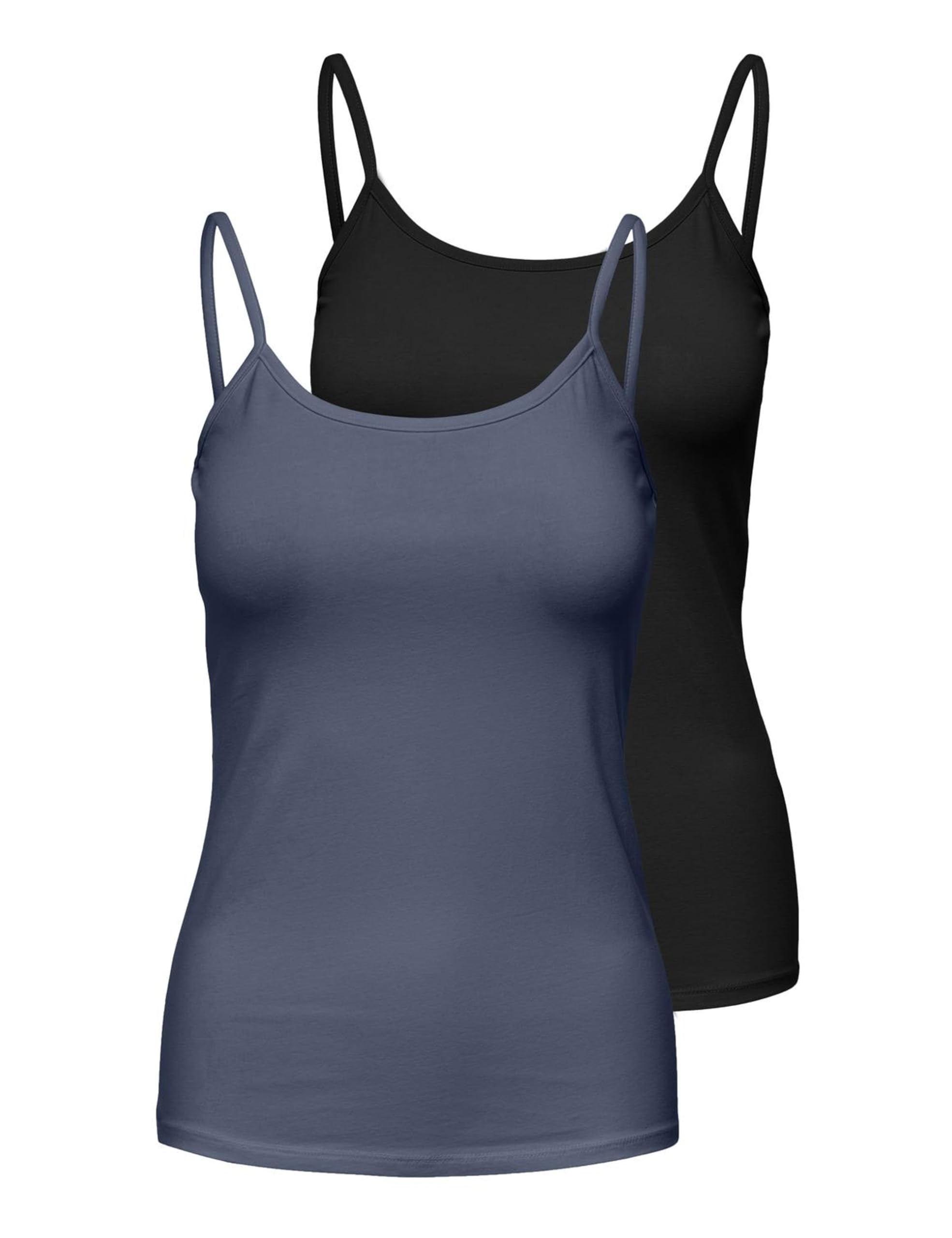 Lot de 2 débardeurs noirs Only Onllove pour femme en coton doux