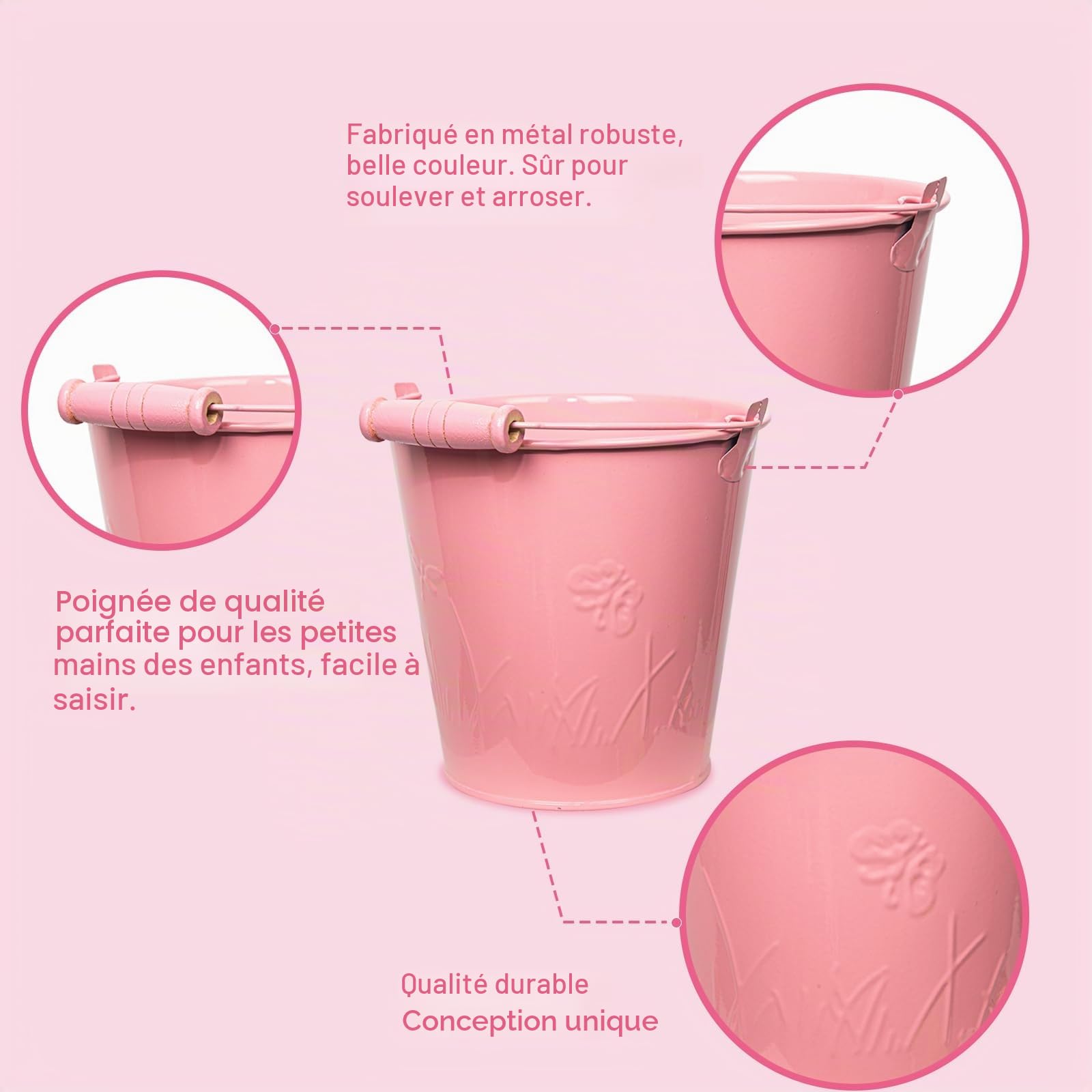 Stanew Kit Jardinage Enfant, Kit D‘Outils De Jardin avec Sac, Outils De Jardin Inclus Seau, Tablier Enfant, Gants De Jardinage, Pelle Rateau