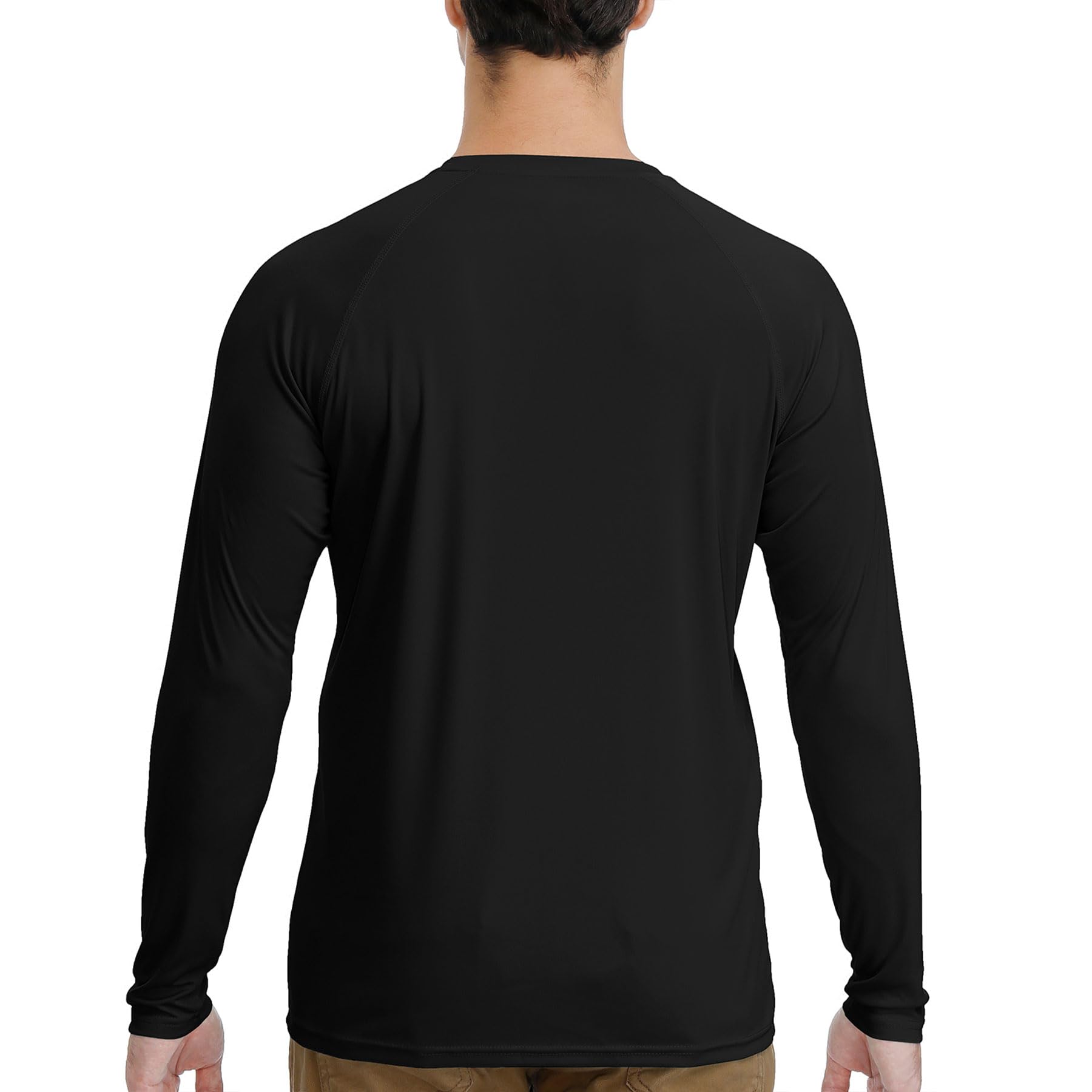MOHEEN Camiseta de manga larga para hombre con protección solar UPF 50+, de secado rápido, para senderismo, pesca, natación, tallas M-3XL