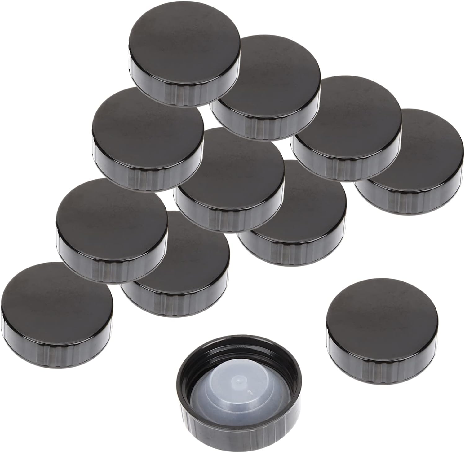 12Pcs Black Screw Caps for Bottles Phenolic Resin Bottle Lids Airtight Sealing Caps for Wine Making and Home Brewing Supplies