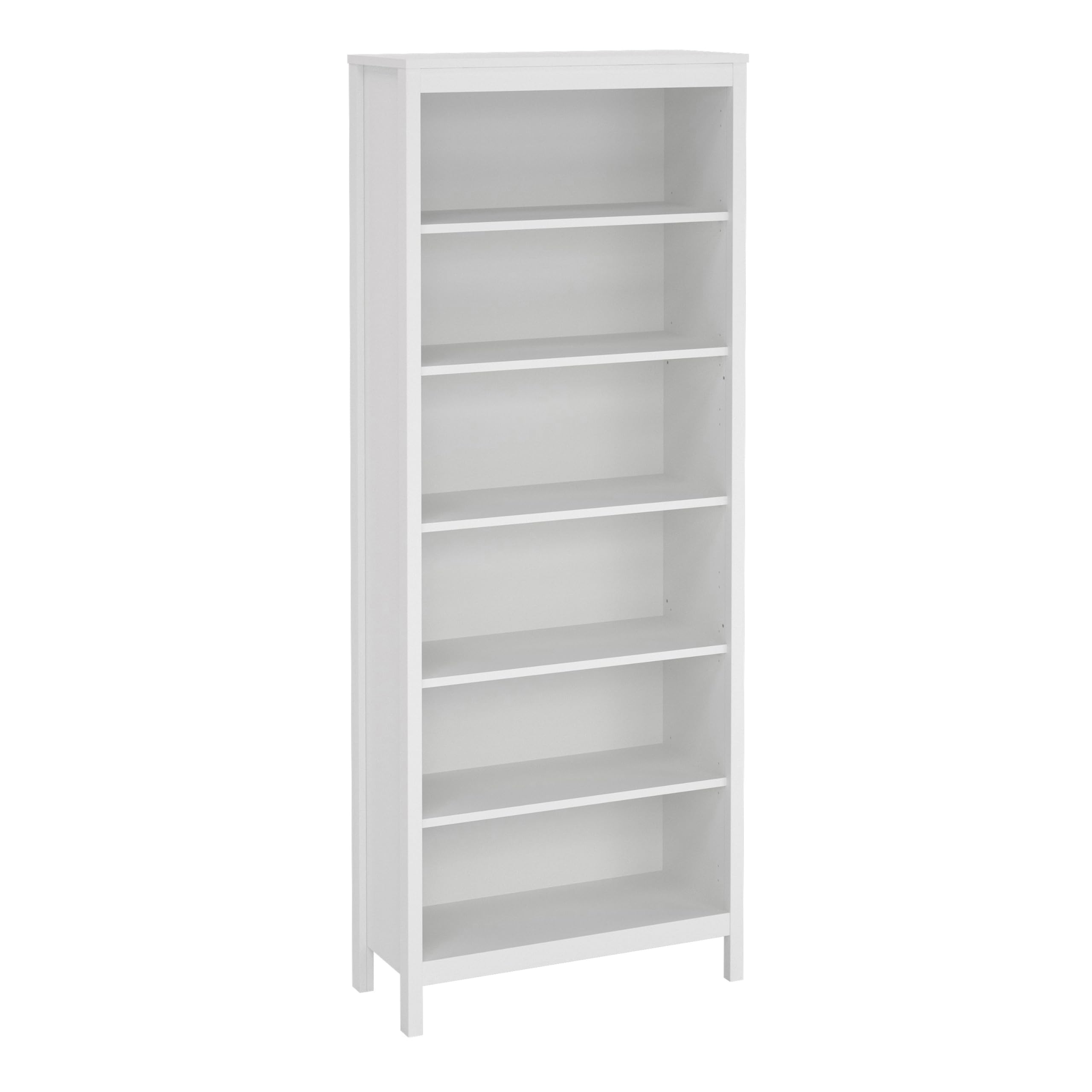 Furniture To Go | Madrid, Engineered Wood, White, 5 Shef Bookcase