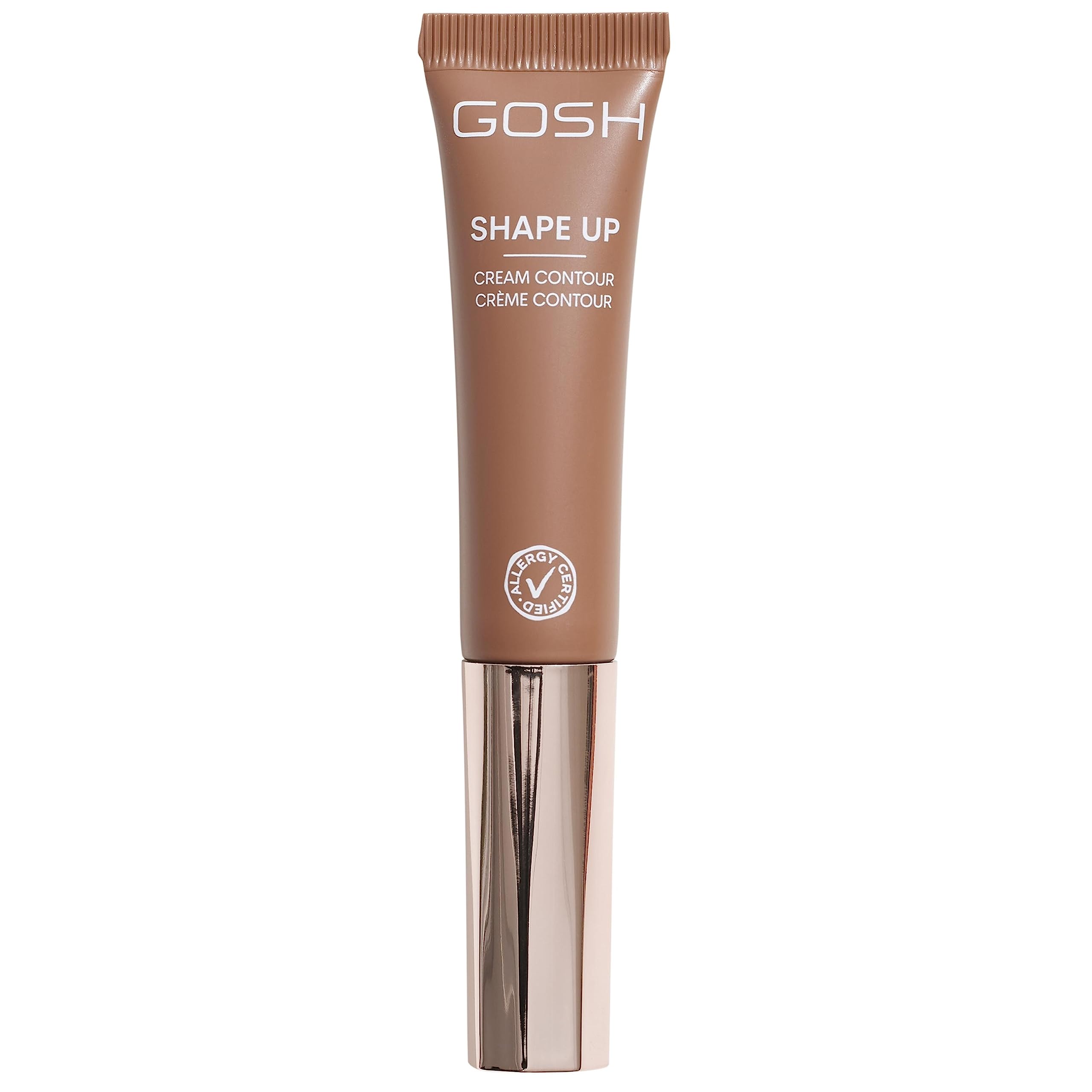 GOSH Cream Contour SHAPE UP I Contouring Stick for defined facial features and smooth blending I with built-in sponge for on-the-go I perfume free, allergy certified and vegan I 002 Medium - Deep
