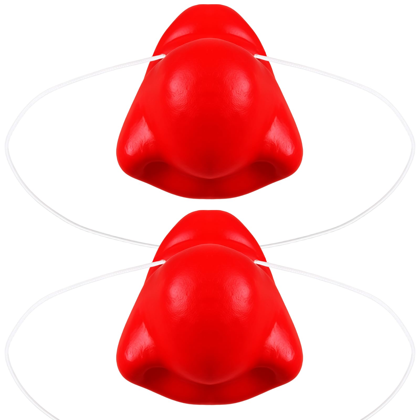 MEISH 2 Pcs Red Clown Nose Foam Circus Nose Halloween Christmas Masquerade Cosplay Party Props for Adults