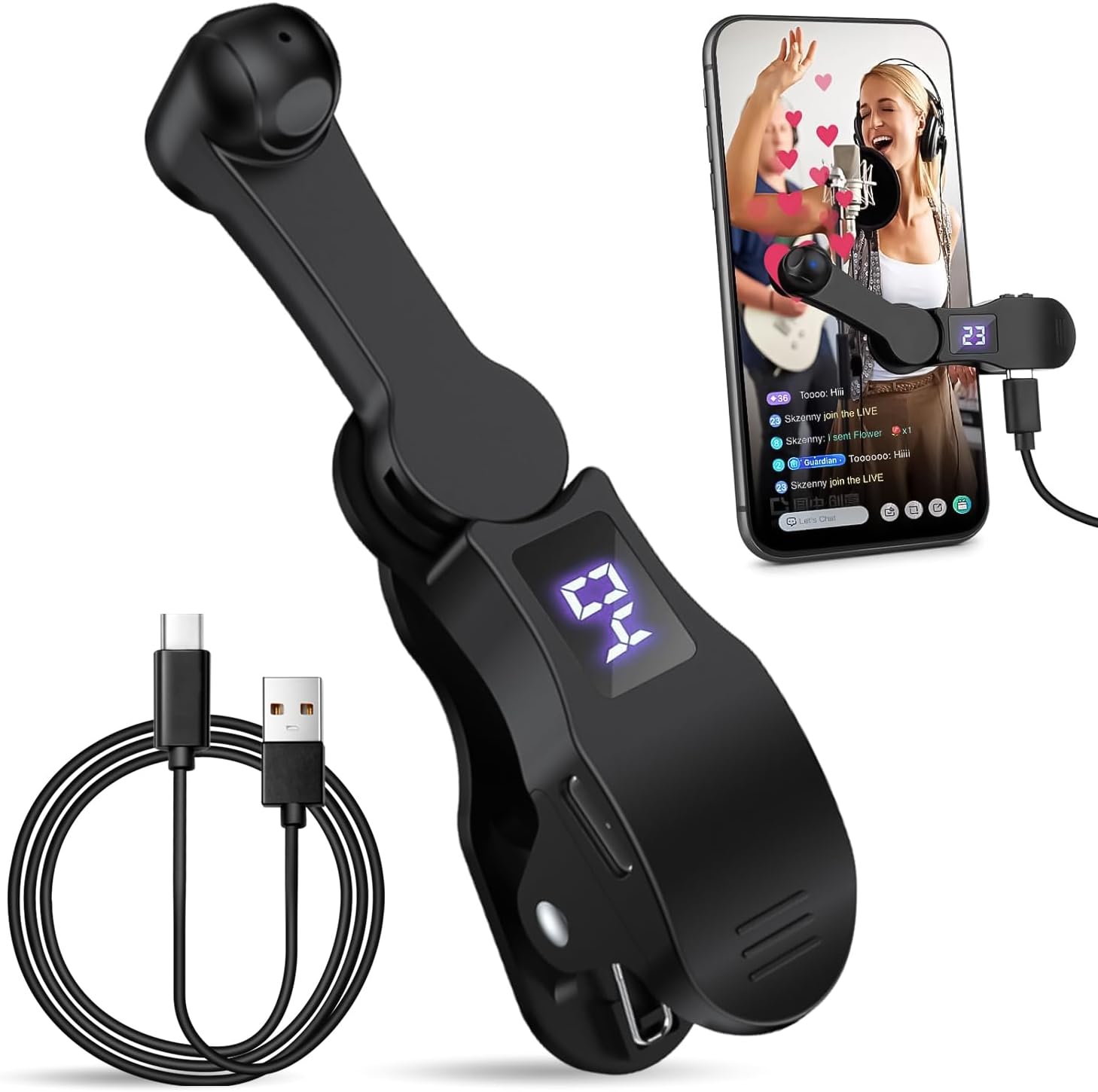 Auto Clicker for Smart Phone, Phone Screen Device Speed Clicker for Android IOS Apps, Fast Click Simulation Finger Continuous Click for Gaming, Live Broadcasts Likes, Adjustable Speed Physical Clicker