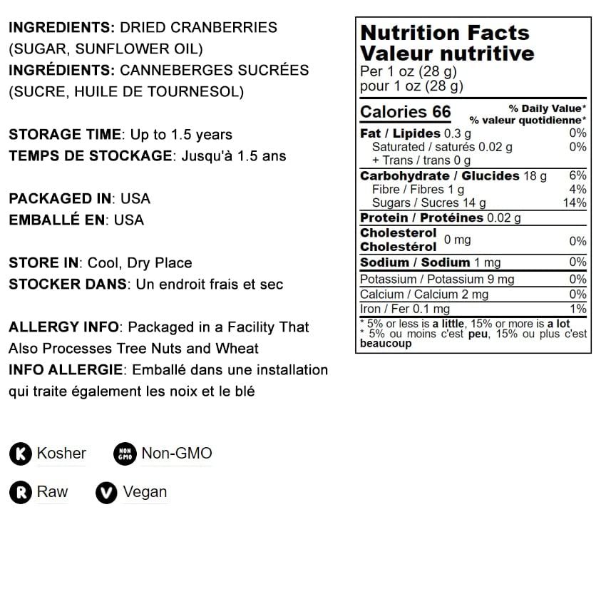 Miniatura 4 de Arándanos secos, 1 libra, crudos, kosher, veganos, ligeramente endulzados y recubiertos con aceite de girasol, sin sulfuro, a granel