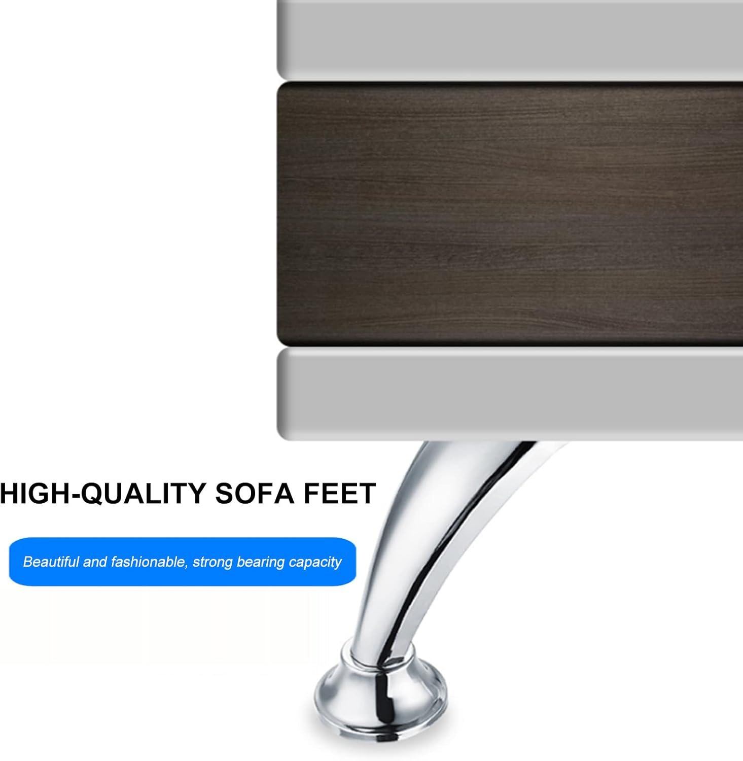 Furniture Legs Metal Furniture Support Legs,Modern Design Table Legs,DIY Cabinet Legs,Sofa Legs,Coffee Table Legs,Desk Legs,4 Pcs Replacement Furniture Feet,Non-Slip/Wear-Resistant,