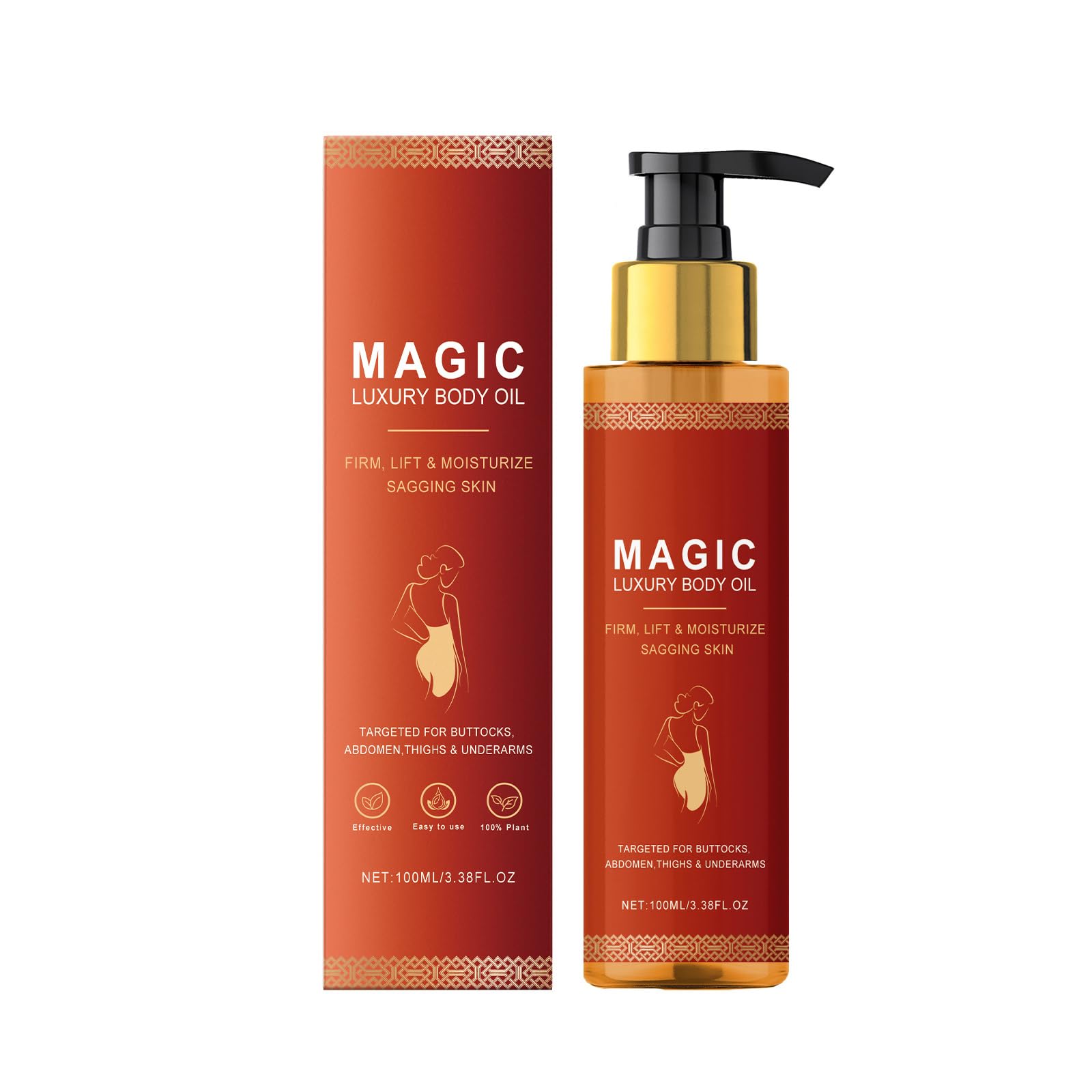 Magic Body Oil, Moisture and Nutritious, Improves Elasticity, Skincare for Dry Lines, Sagging Skin, 100 ml
