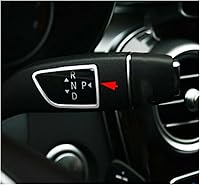 Vista 6 de jfqm - Juego de 2 fundas para palanca de cambios de automóvil, ajuste para Benz C E B GLC CLA GLA GL GLE GLS ML Class aleación de aluminio plateada