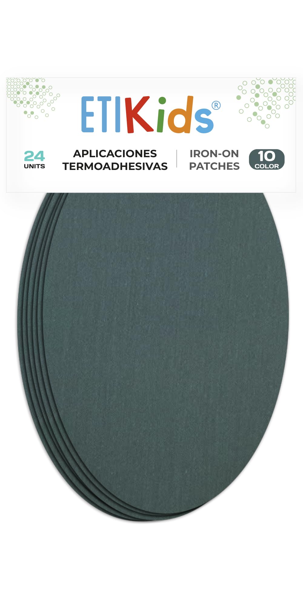 24 Grey Iron-On Fabric Repair Patches – Knee & Elbow Patches for Clothes, Trousers, Jackets, Sweaters & Shirts, 16 x 10 cm