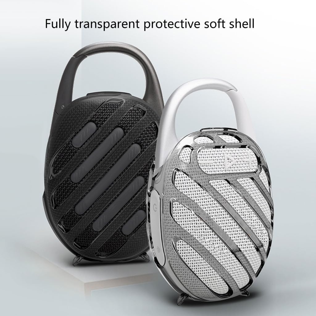 Durability TPU Protective Case Sleeve for Clip 5 Bluetooth-Compatible Speakers, AntiScratch Cover Pouch Soft Skin
