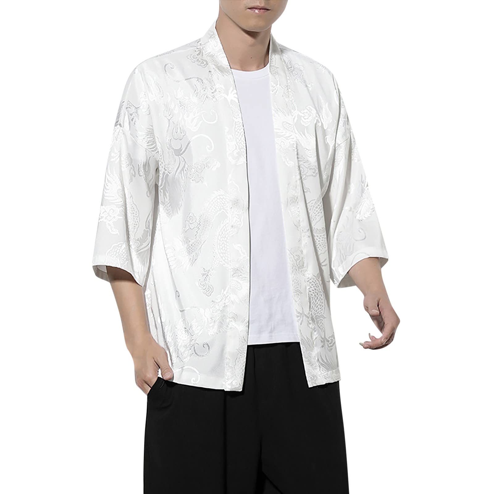 Chinese Tangzhuang Men's - Embroidered Martial Arts Uniform Traditional Kung Fu Outfit for Tai Chi and Training