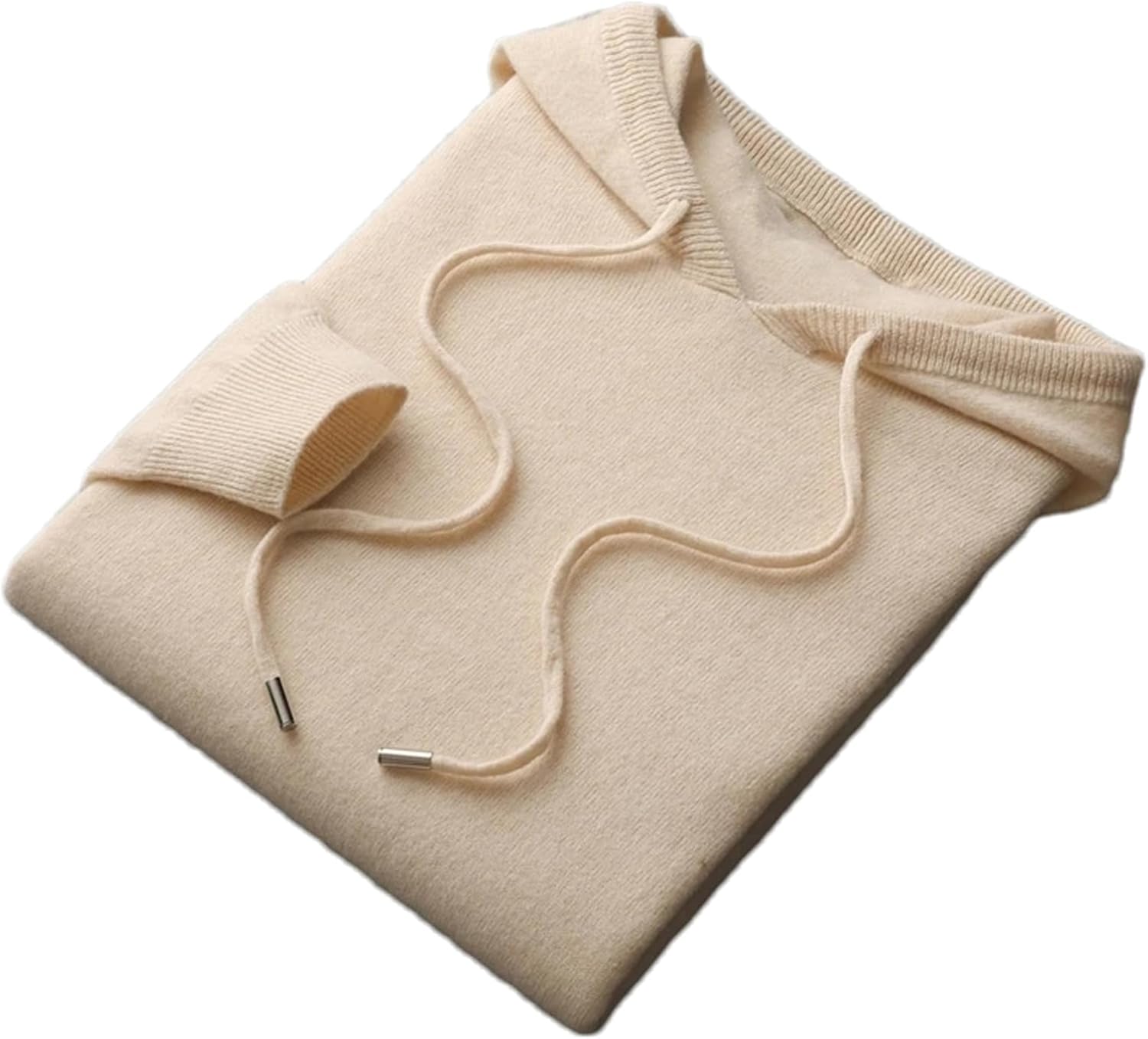 Men's Pullover Wool Cashmere Sweater Solid Color Knitted Casual Long Sleeve Men's Solid Wool Hooded Sweater