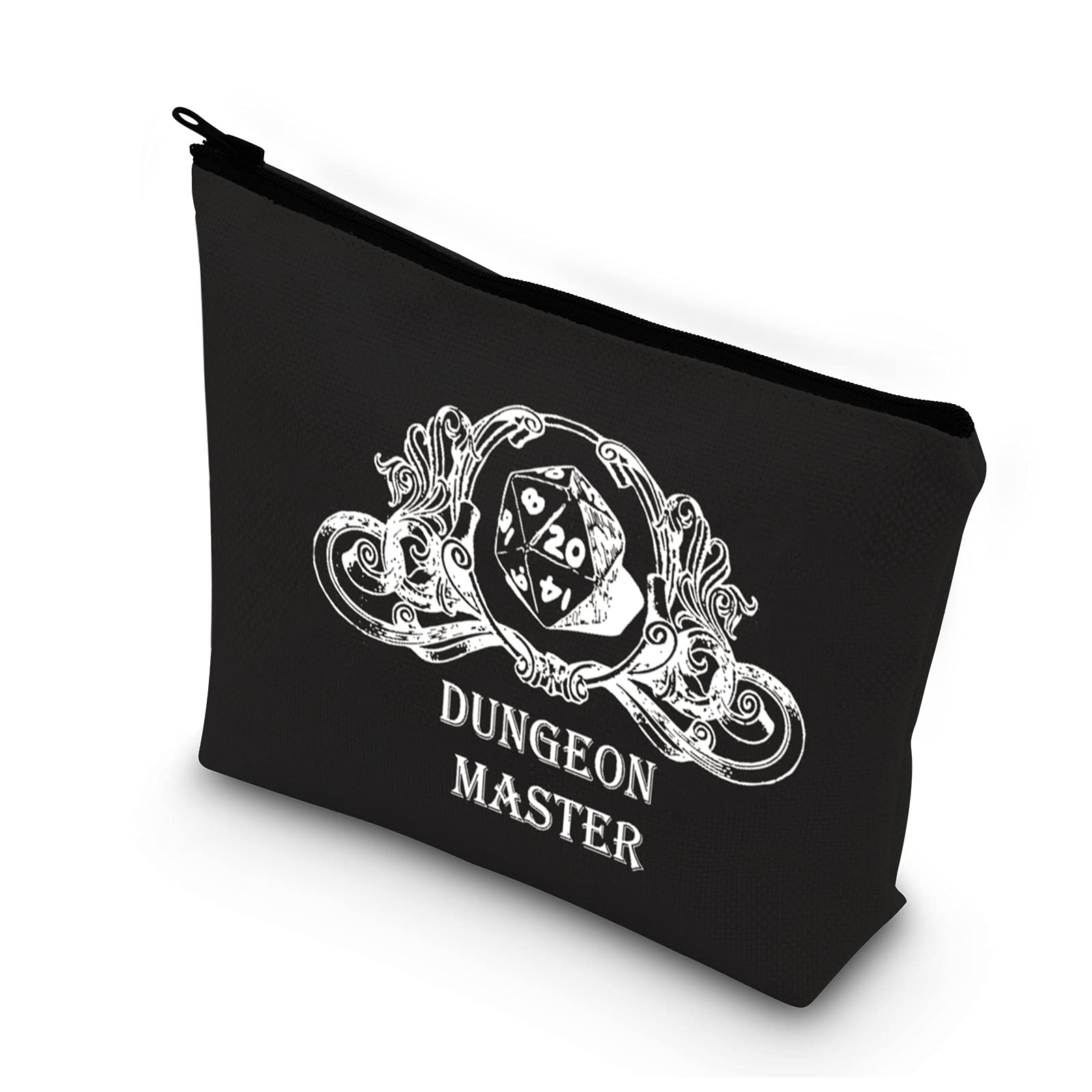 BDPWSS RPG Gamer Gifts Dungeons And Dragons Gift Dungeon Master Cosmetic Makeup Bag Travel Pouch For Dungeon Master Geeks Funny DND D20 Gamer Gift D20 Dice Role Playing Nerdy Gift, Dungeon M bl,