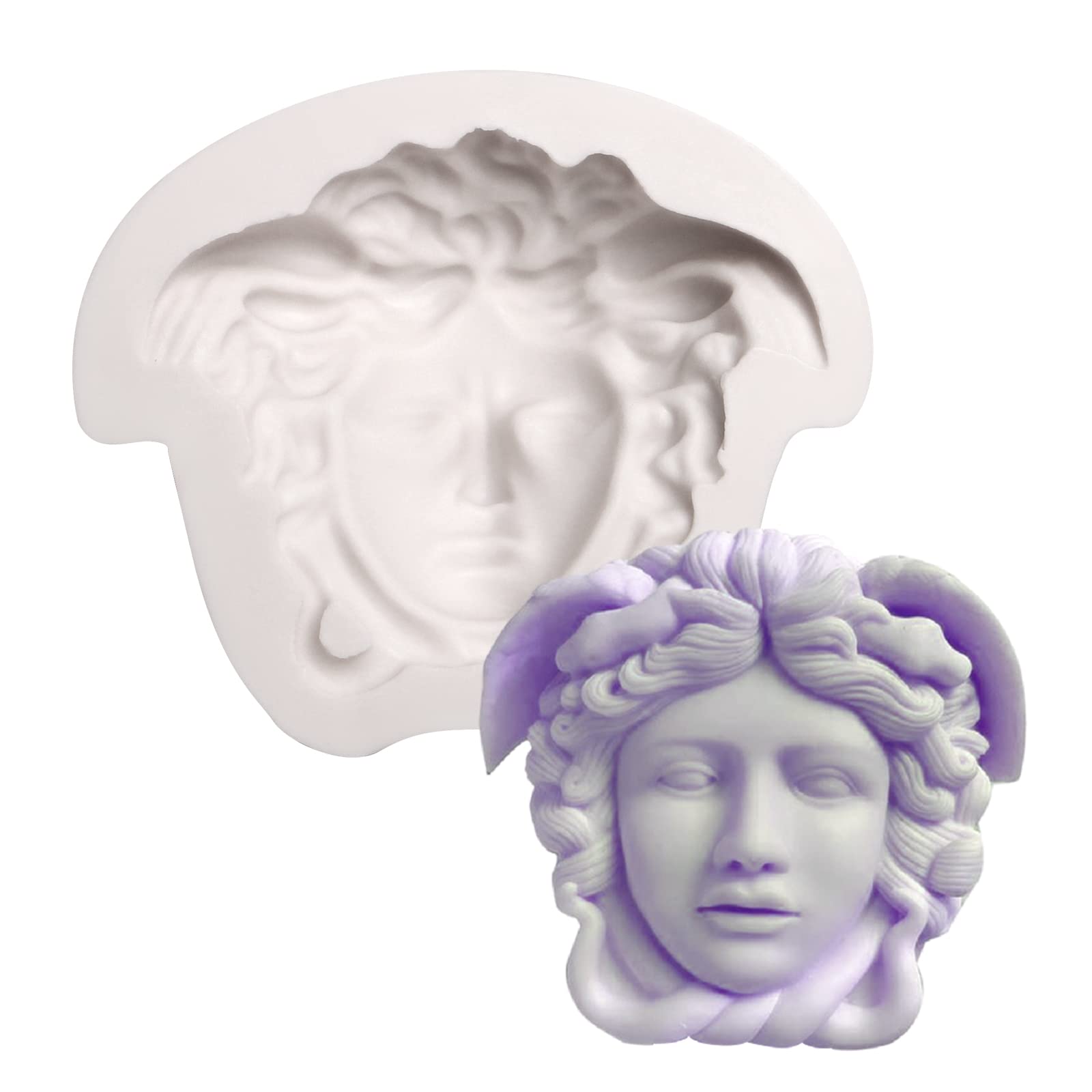 Medusa Fondant Silicone Head Molds, Mythology Goddess Chocolate Baking Mold, Cake Decoration Cupcake Topper Candy Sugar Craft Gum Paste Clay Resin Soap Candle
