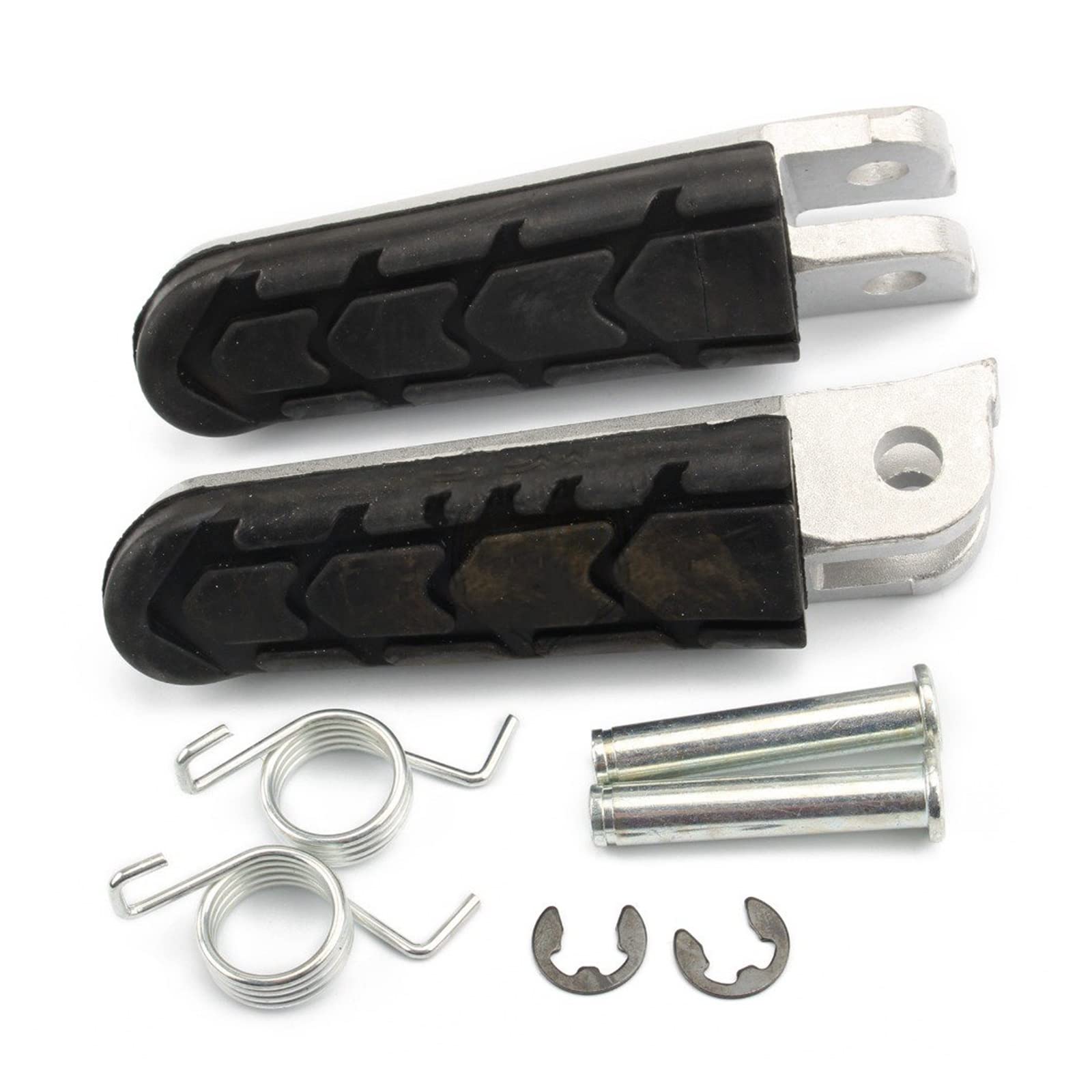 Motocicleta Estriberas para CB250 CB600F CBR600F para Hornet 250 para Hornet 600 NC700 Estriberas Negras Motocicleta Estriberas Delanteras Pedales Reposapiés Pegs Pie