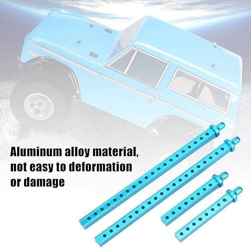 Miniatura 6 de Tbest Columna de carcasa de coche RC, escala 1:10, control remoto de aleación de aluminio, columna de carcasa delantera y trasera, accesorios de