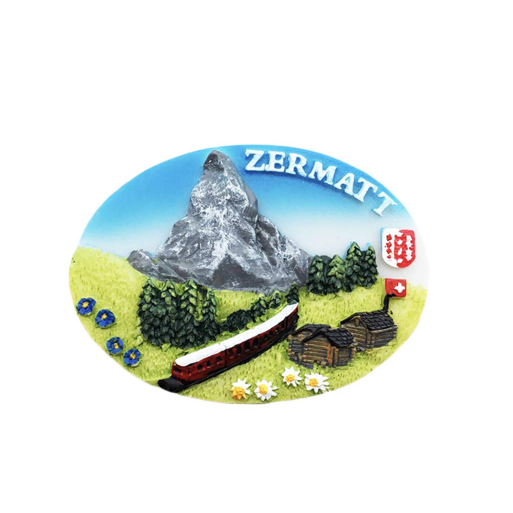 Wedarego Zermatt Switzerland 3D Fridge Magnet Souvenir Gift,Handmade Home & Kitchen Decoration Zermatt Refrigerator Magnet Collection