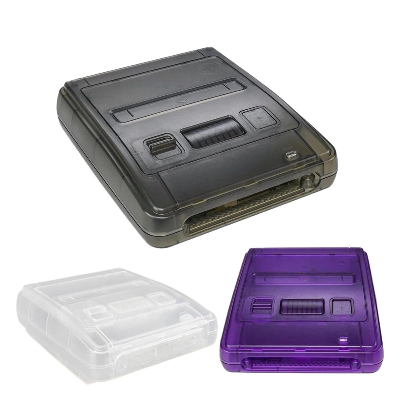 Etui Zastępcze Do Konsoli Do Gier Przezroczyste Pudełko - Kompatybilny Z Super Famicom - Kompatybilny Z Bitfunx - Przezroczyste Pudełko Do Konsol Do Gier(TRN Purple)