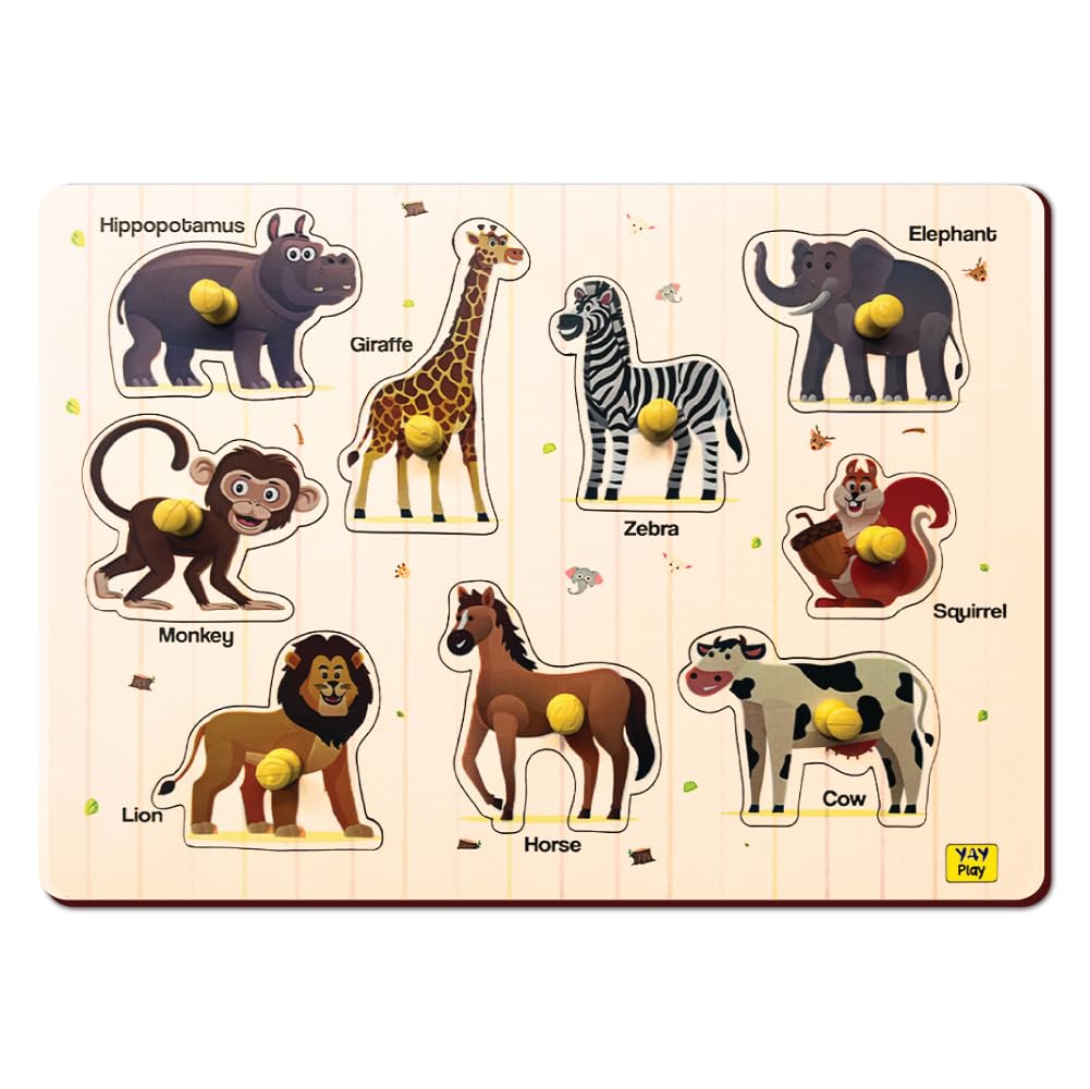 YaYplay Yay Play Animals Pegboard Wooden Shape Sorter Educational Learning Puzzle For 2-5 Y Kids- 9 Shapes (B0C3YRJTQB) Amazon Price History, Amazon Price Tracker