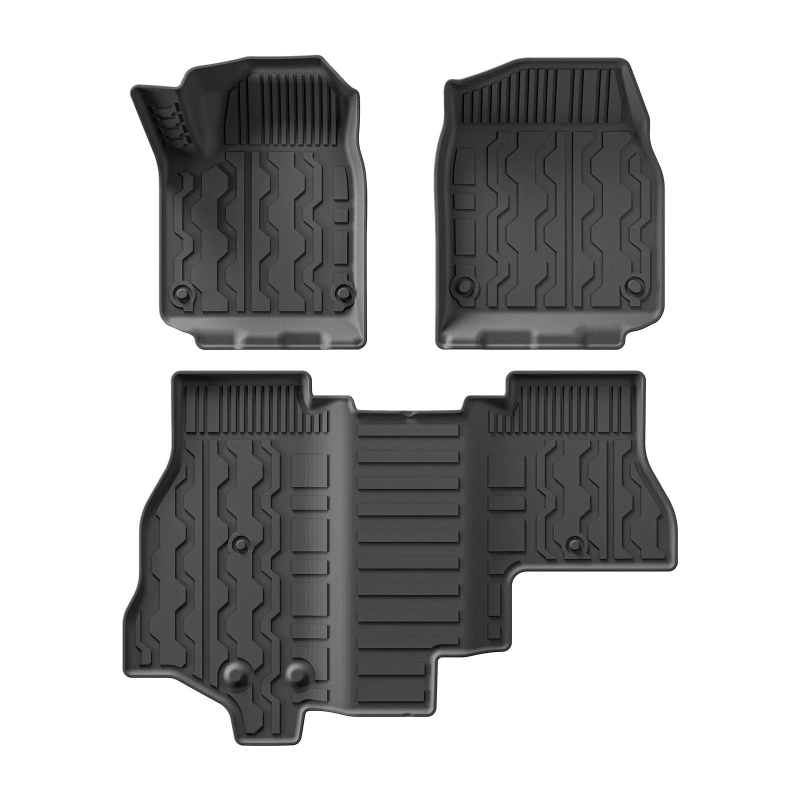 For GMC Hummer EV Pickup 2022-2024 Car Floor Mats Protective Mat Accessories TPE Waterproof Foot Pad Left Rudder(EV Pickup LHD 3P)