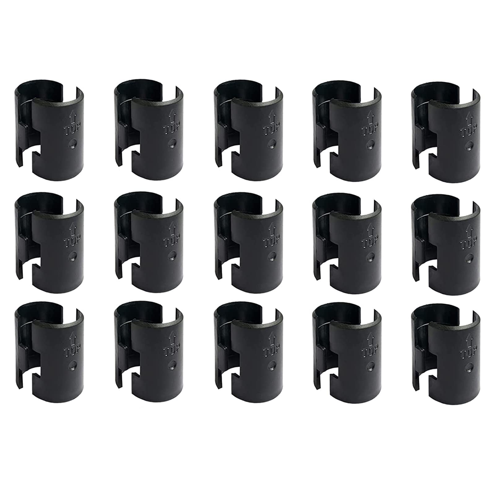 WAFJAMF 30 Pcs 15 Pairs Wire Shelving Shelf Lock Clips for 1" Post Black