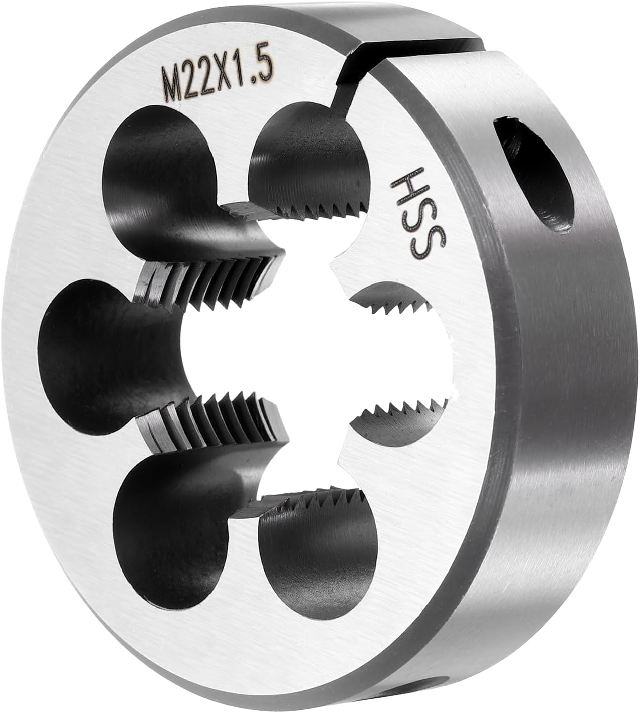 PATIKIL M22 x 1.5mm Round Threading Die, Right Hand High-Speed Steel Machine Thread Threading Die, Adjustable Thread Repair Tool for Stainless Steel, Alloy Metal - 1 Pack