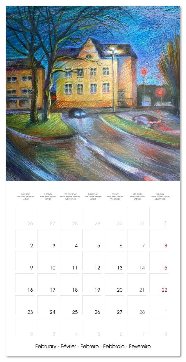 Lieux merveilleux (Calendrier mural carré 2026 30x30 cm) Calendrier double avec une page pour vos prises de notes: Paysages et villes revisités