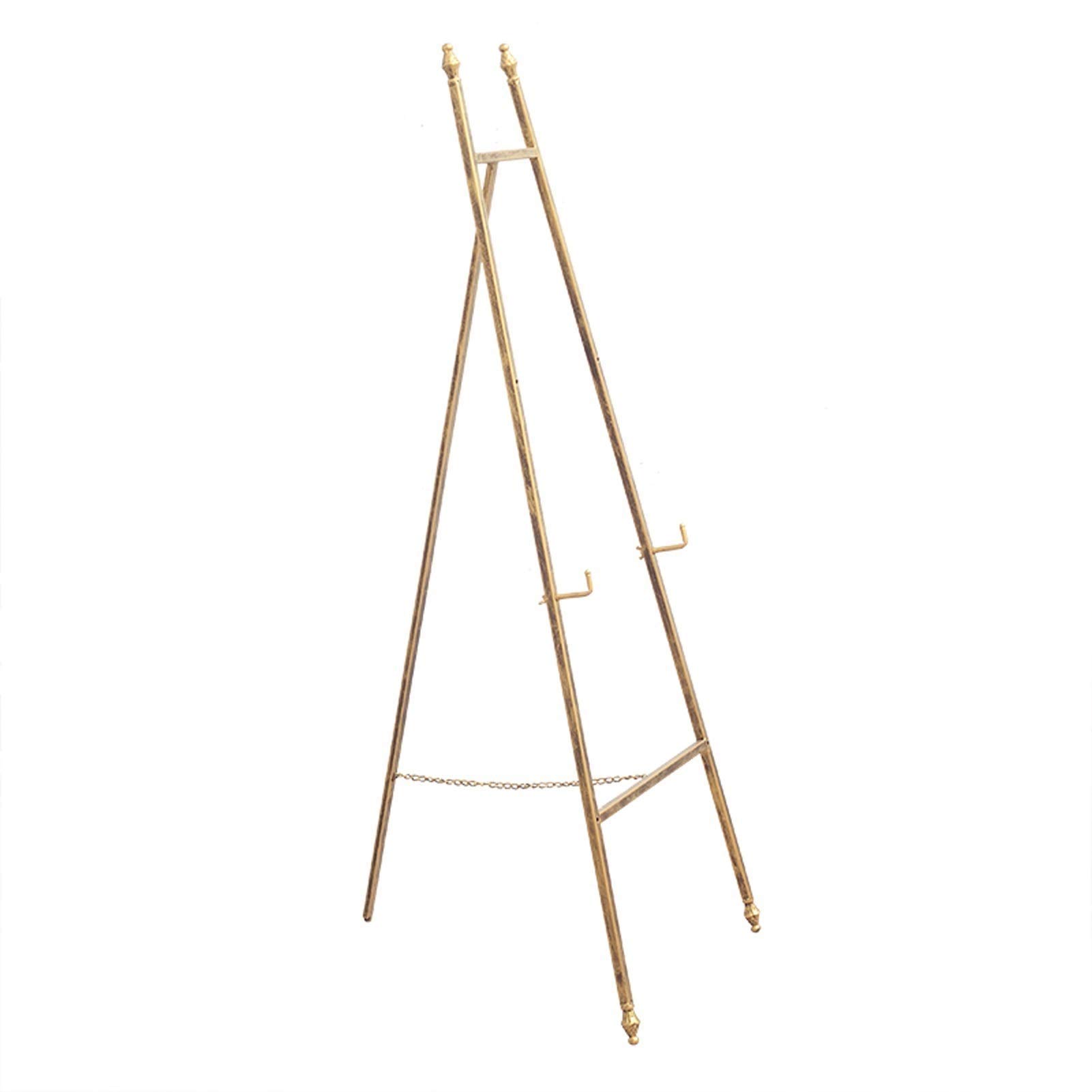 HADECOLL Outdoor Bracket,Wedding Welcome Easel Wrought Iron Painting Display Stand Angle And Height Adjustable For Drawing Lovers