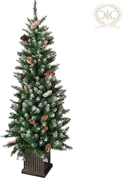 Amazon シャイニングスノークリスマスツリー135cm 大型商品 ポット入りツリー おしゃれ 高級 輸入 クリスマスツリー おもちゃ