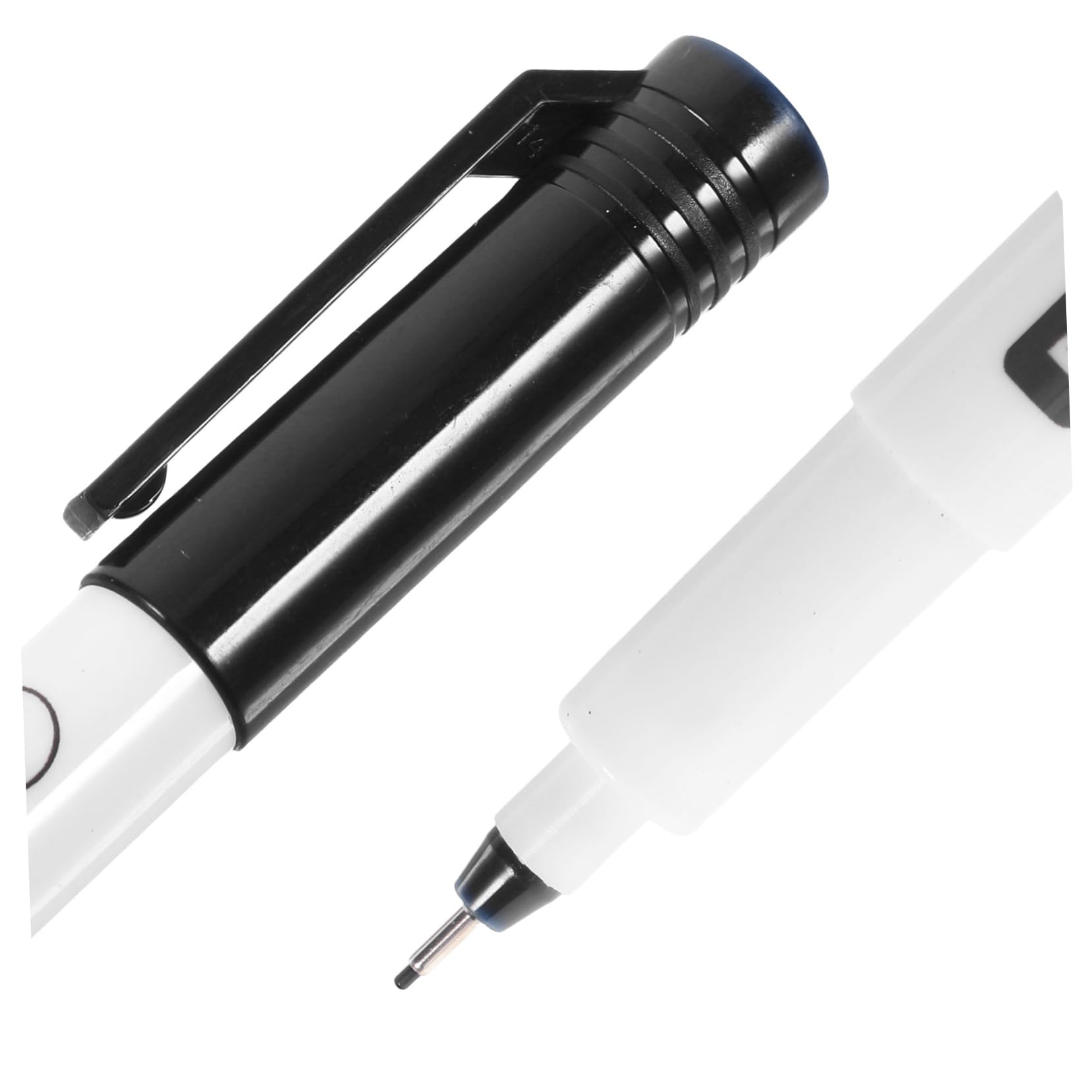 50 Pièces Stylo Feutre Effaçable à Pointe Fine pour Tableau Marqueur Décriture et pour Bureau et École Noir