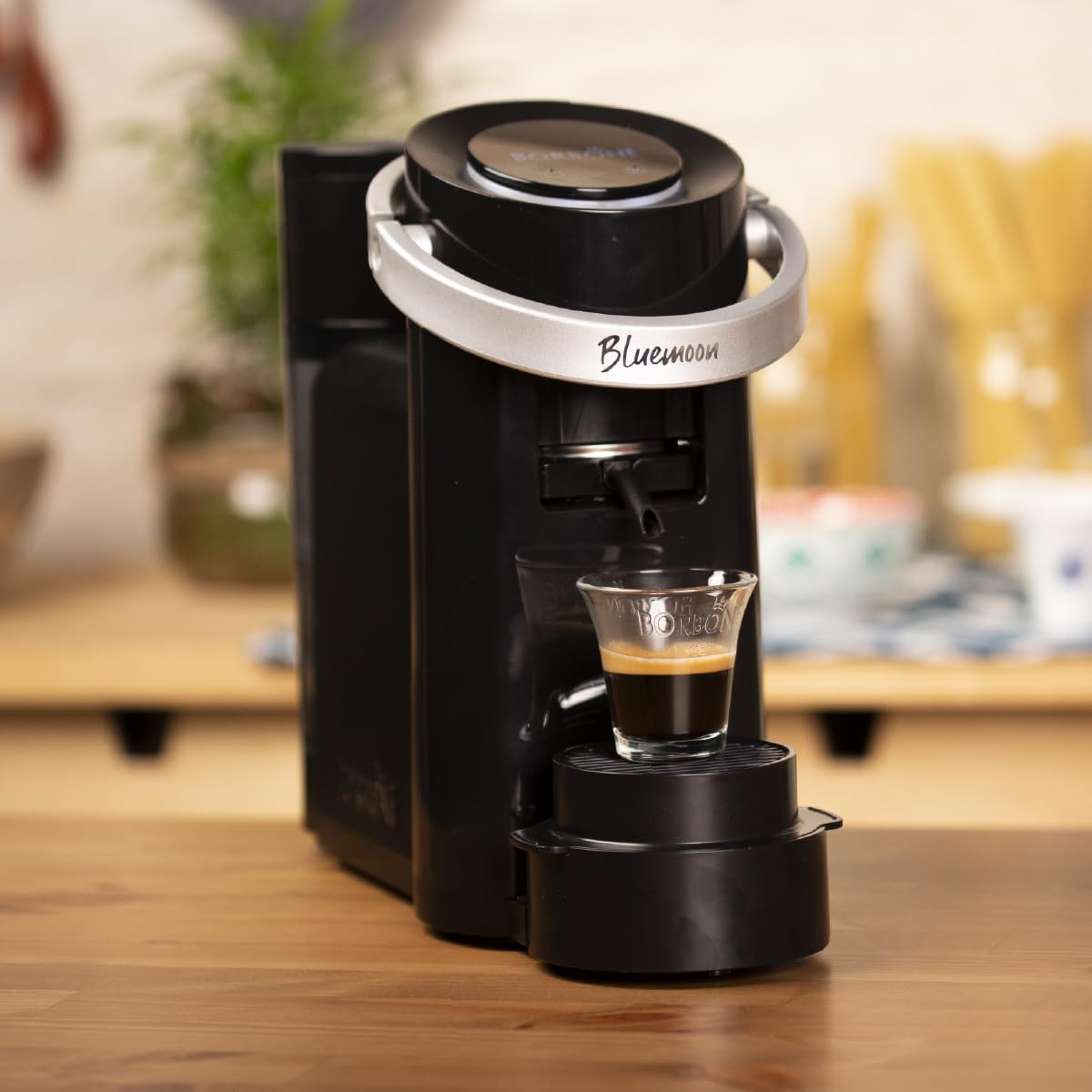 CAFFÈ BORBONE Bluemoon Macchina da Caffè a Cialde (Nero, Macchina)